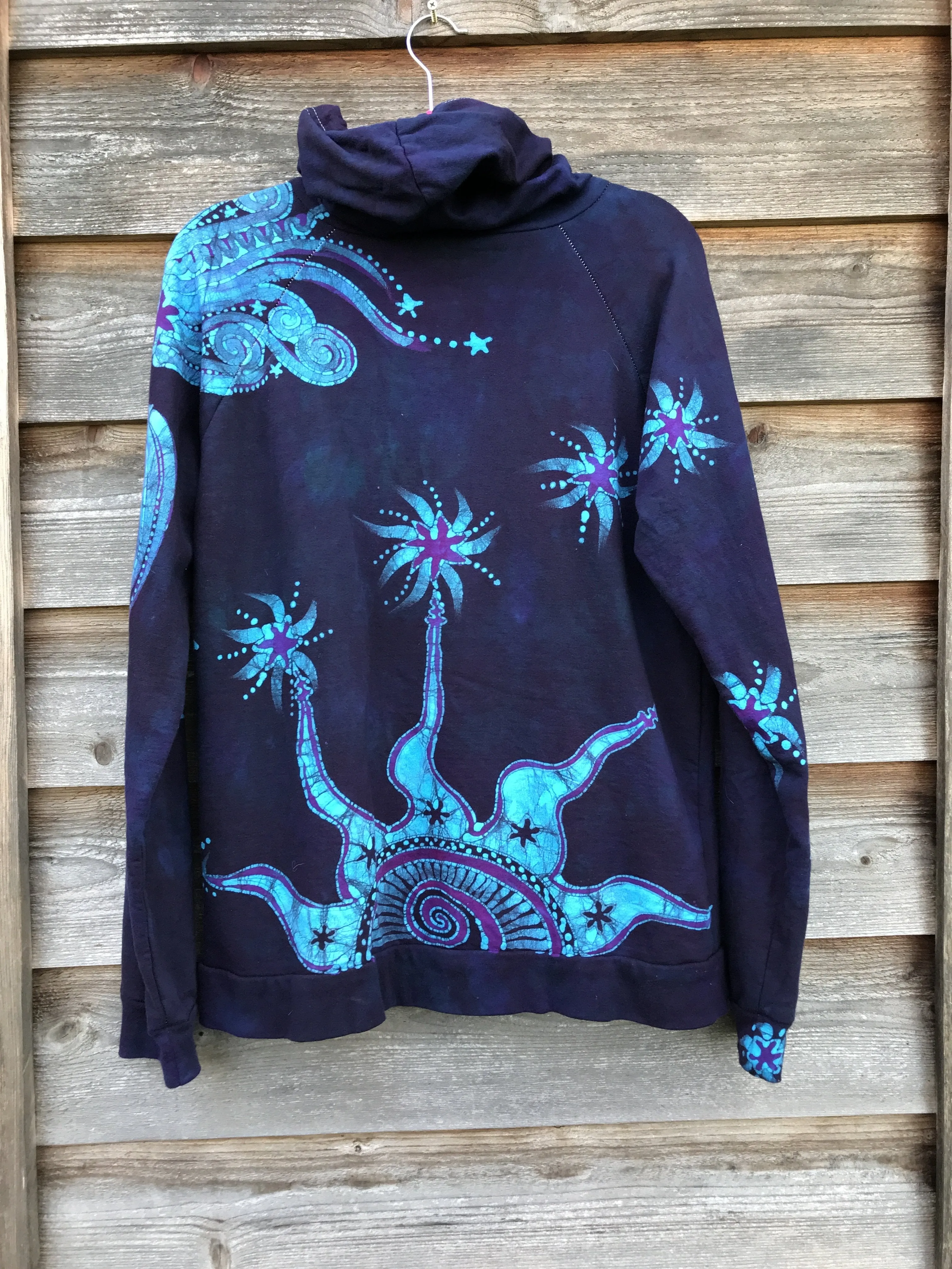 Moonlight Mystic Organic Cotton Handmade Batikwalla Hoodie