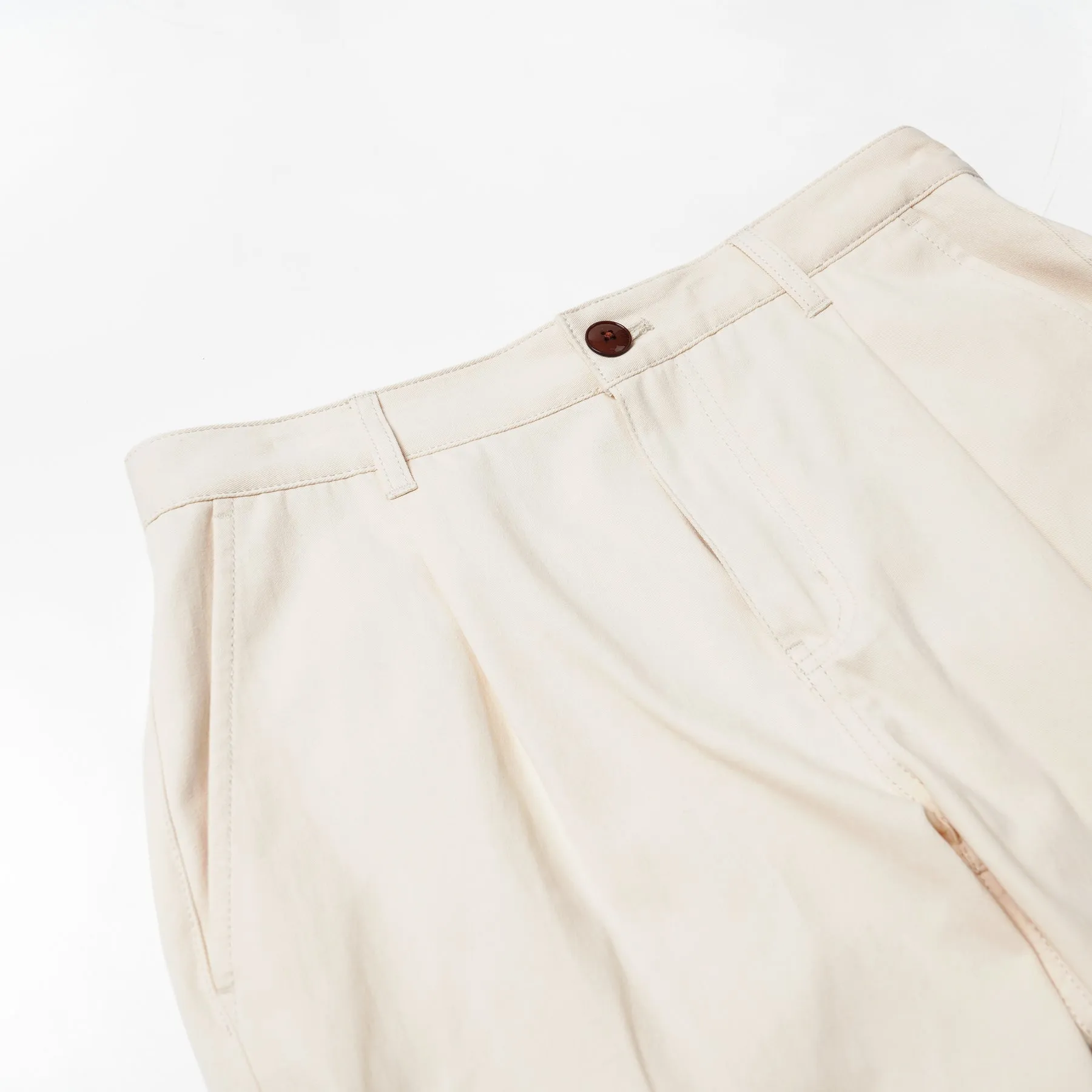 OG HAWORTH ONE TUCK PANTS - CREAM