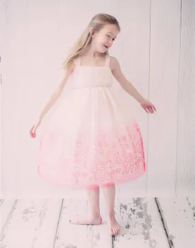 Ombre Glitter Princess Tulle Dress - Pink