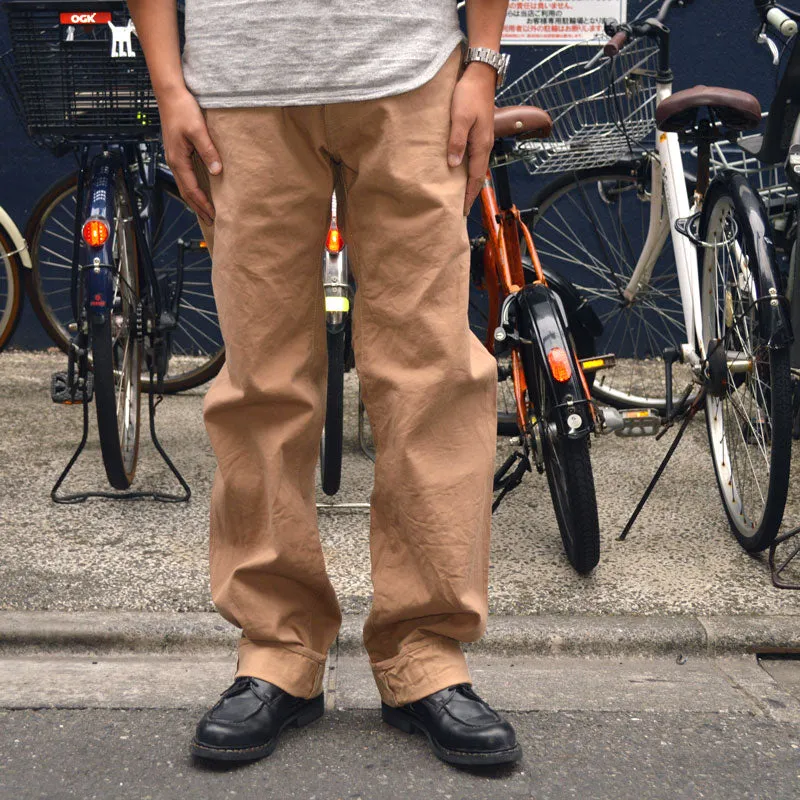 ONI DENIM "022ZR-SCKB" 9.5oz Selvedge Chino khaki Beige denim Relax Straight