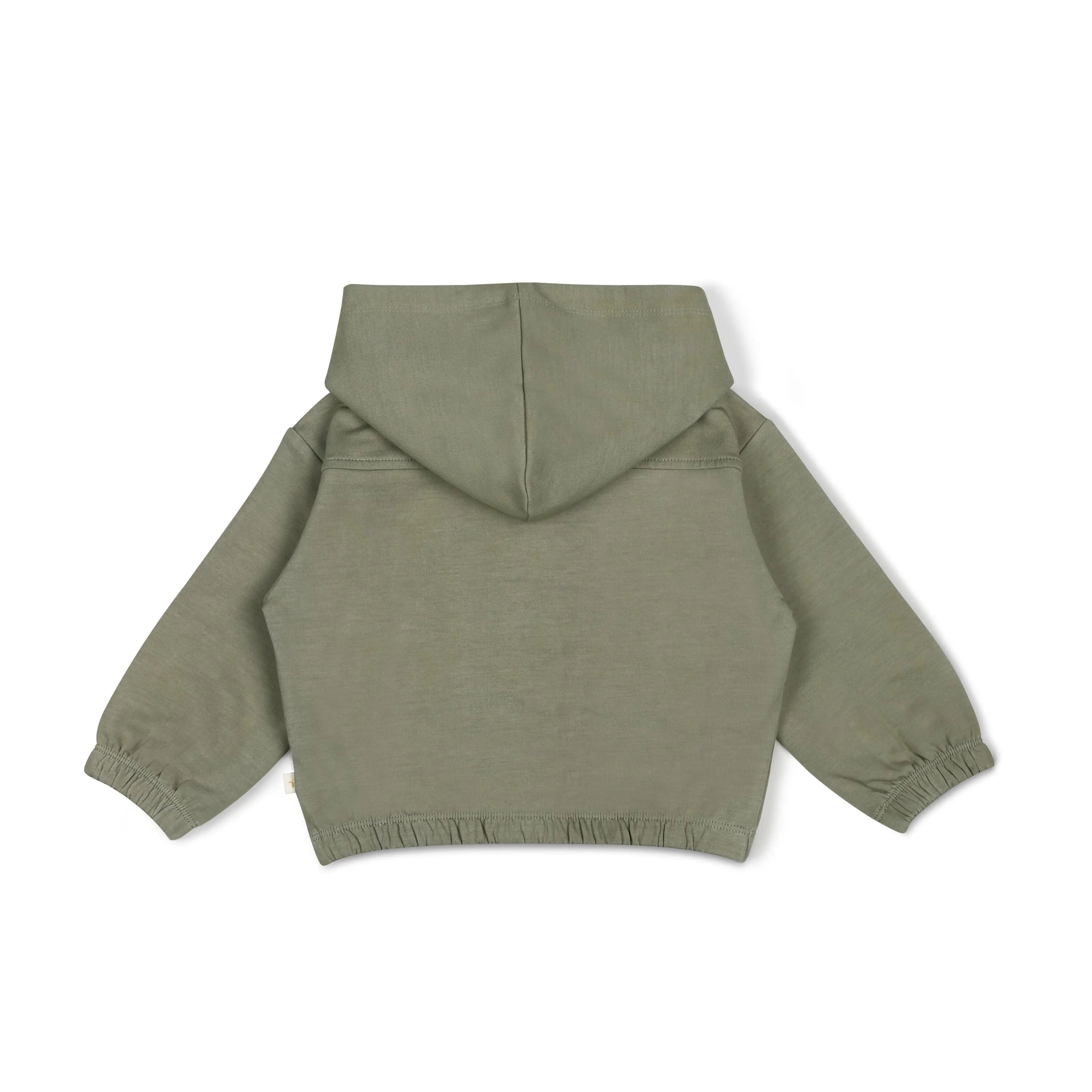 Organic Fleece Hooded Jacket | Olive