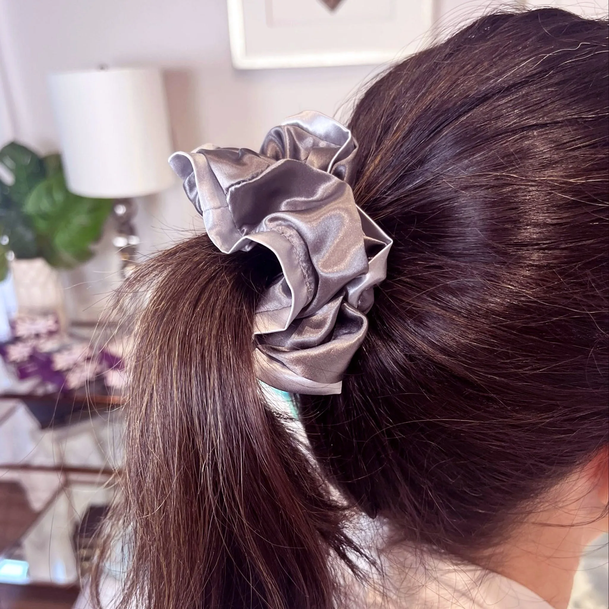 Oversized Two Toned Silk Scrunchies