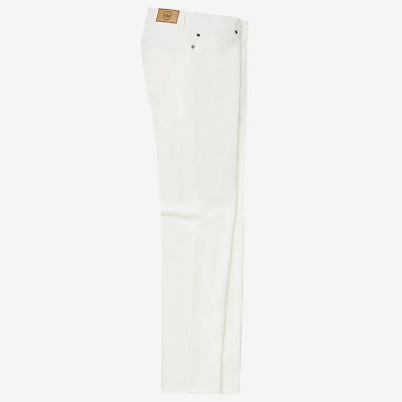 Peter Millar Soft Touch Twill Five-Pocket Pant - White