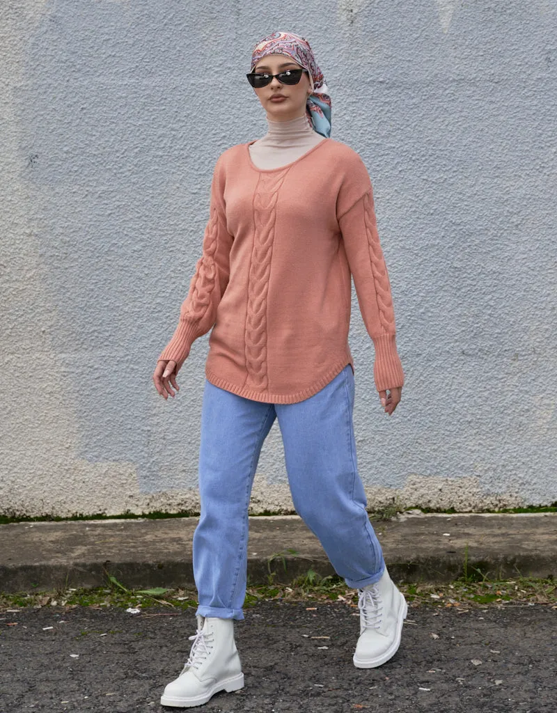 Pleated Knit Jumper