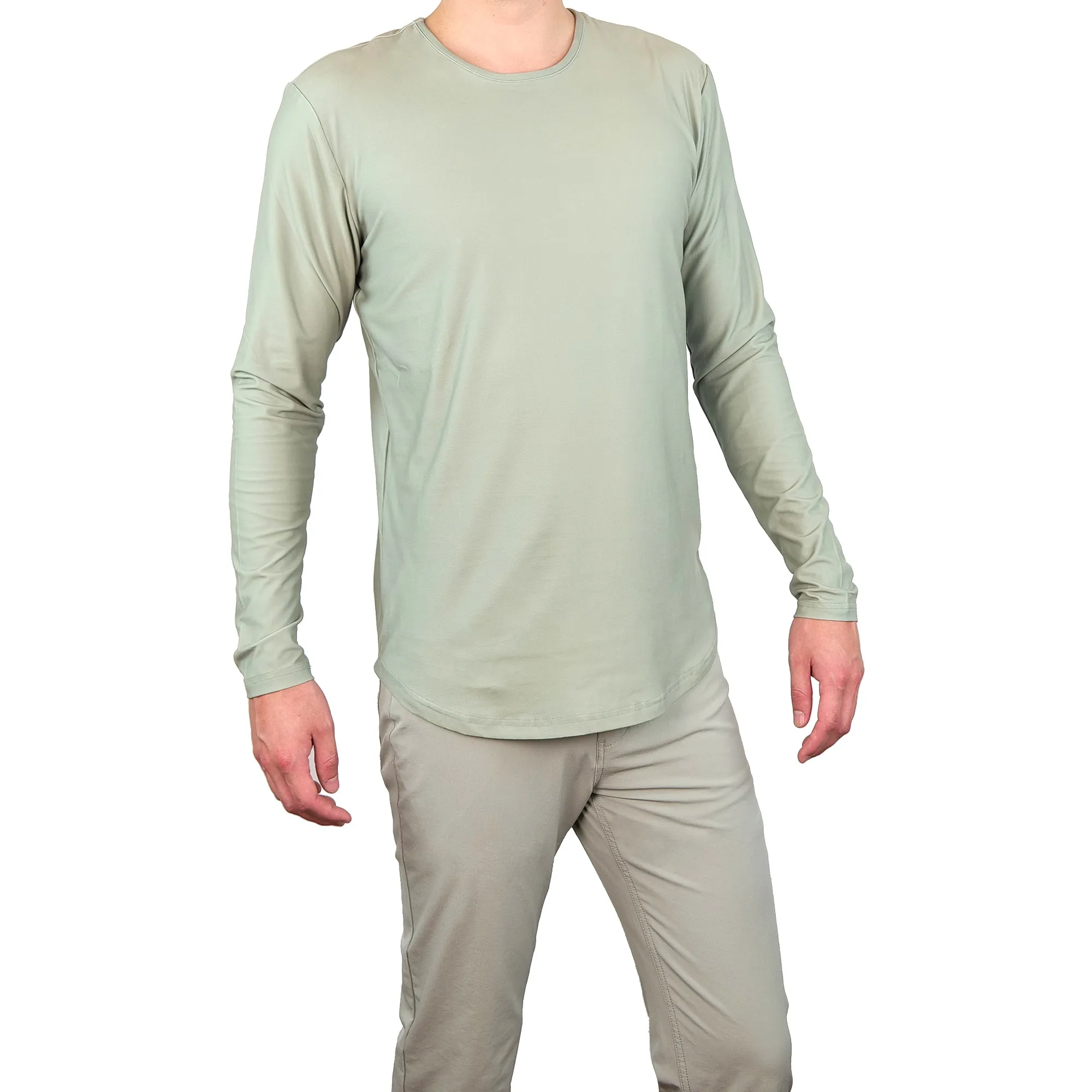 Premium Crew Curve Hem Long Sleeve - Final Sale