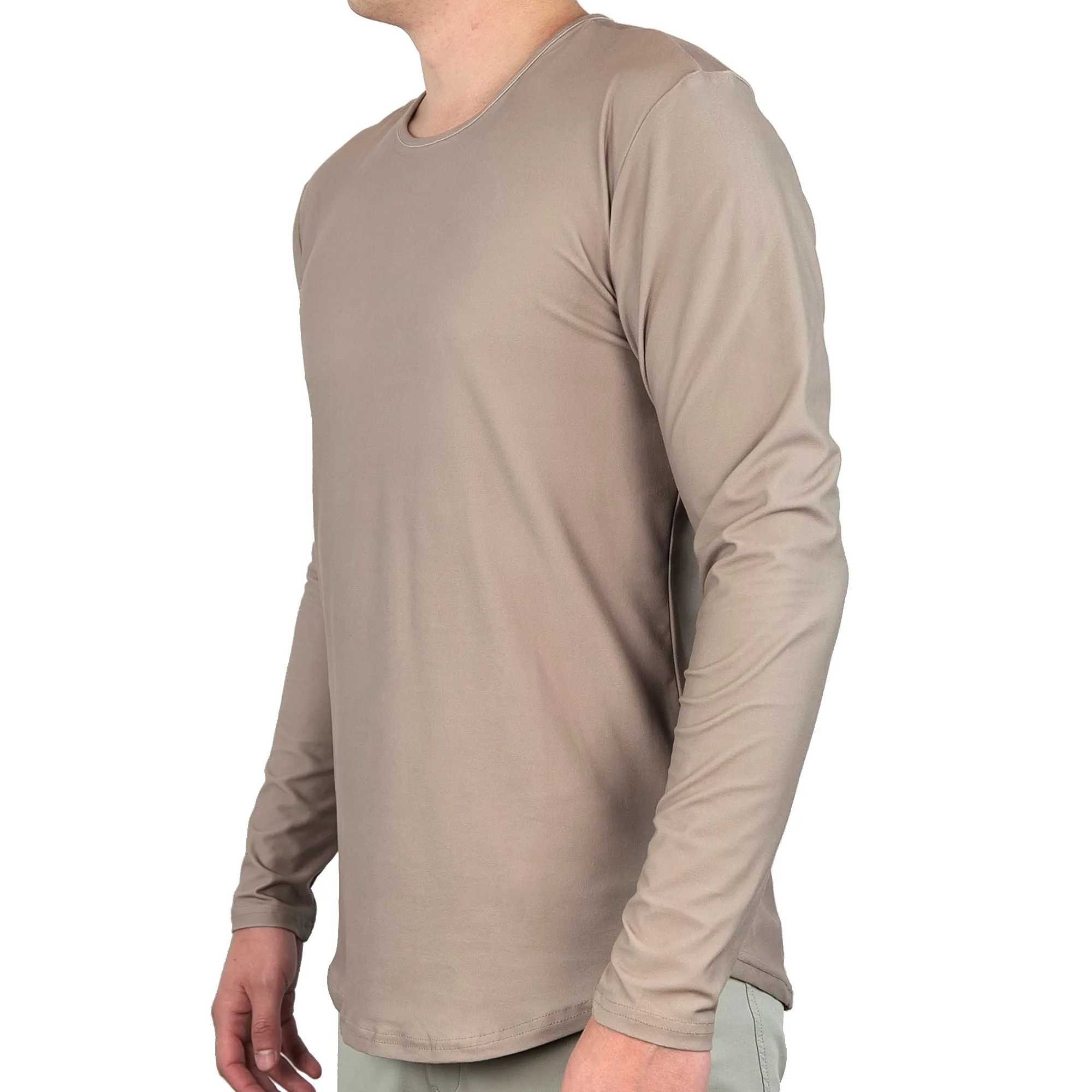 Premium Crew Curve Hem Long Sleeve - Final Sale