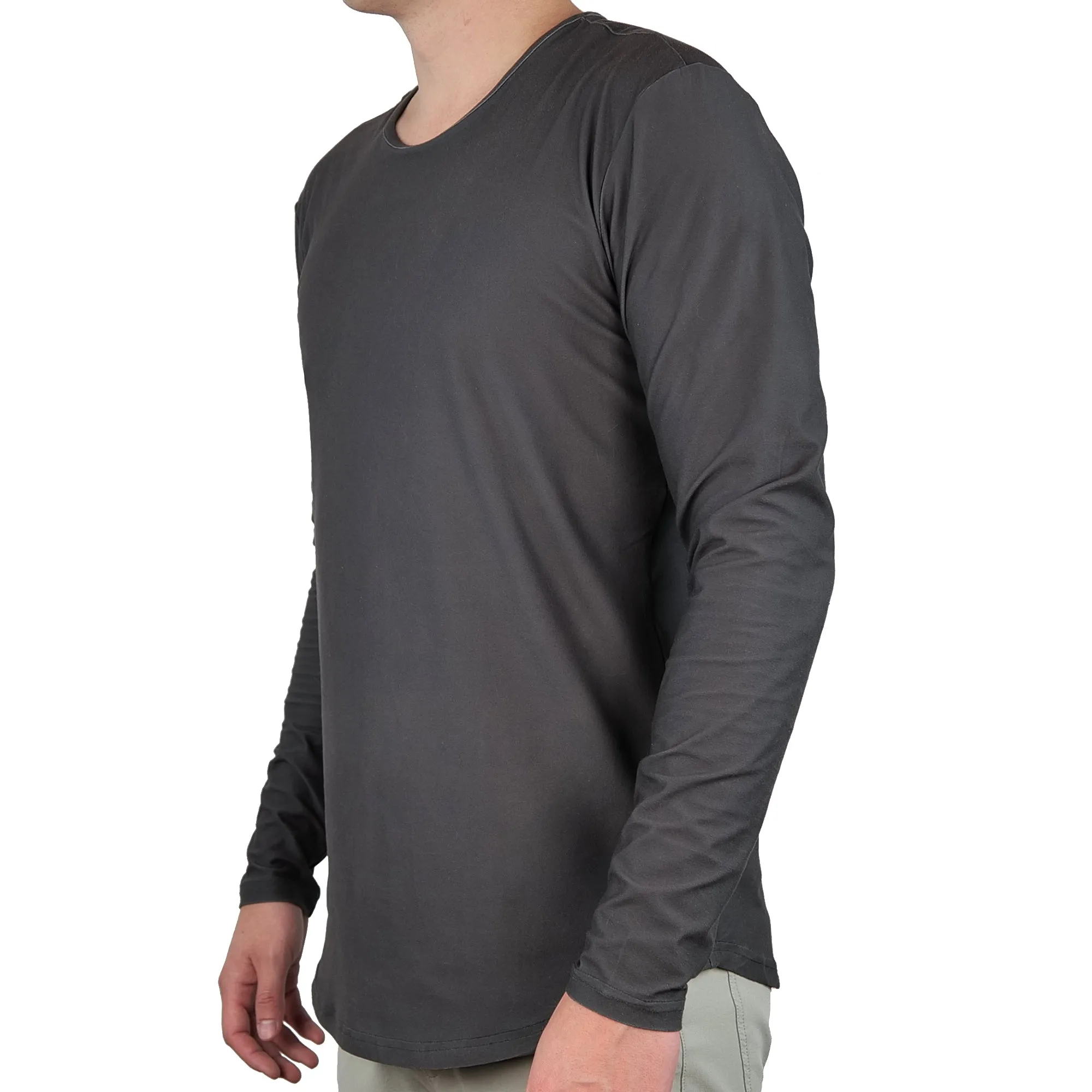 Premium Crew Curve Hem Long Sleeve - Final Sale