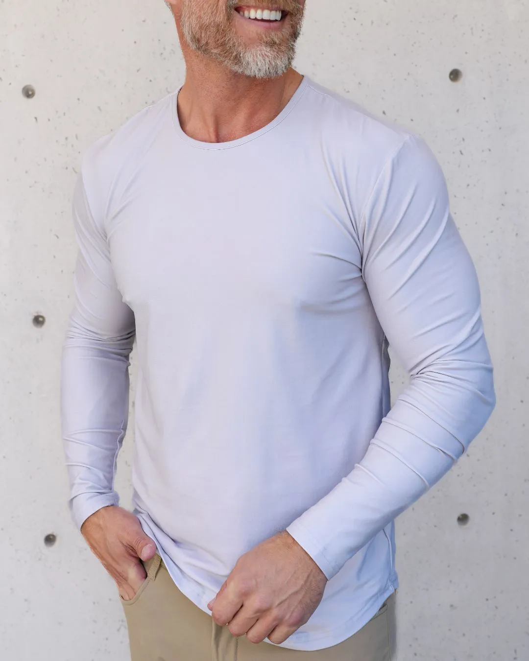 Premium Crew Curve Hem Long Sleeve - Final Sale