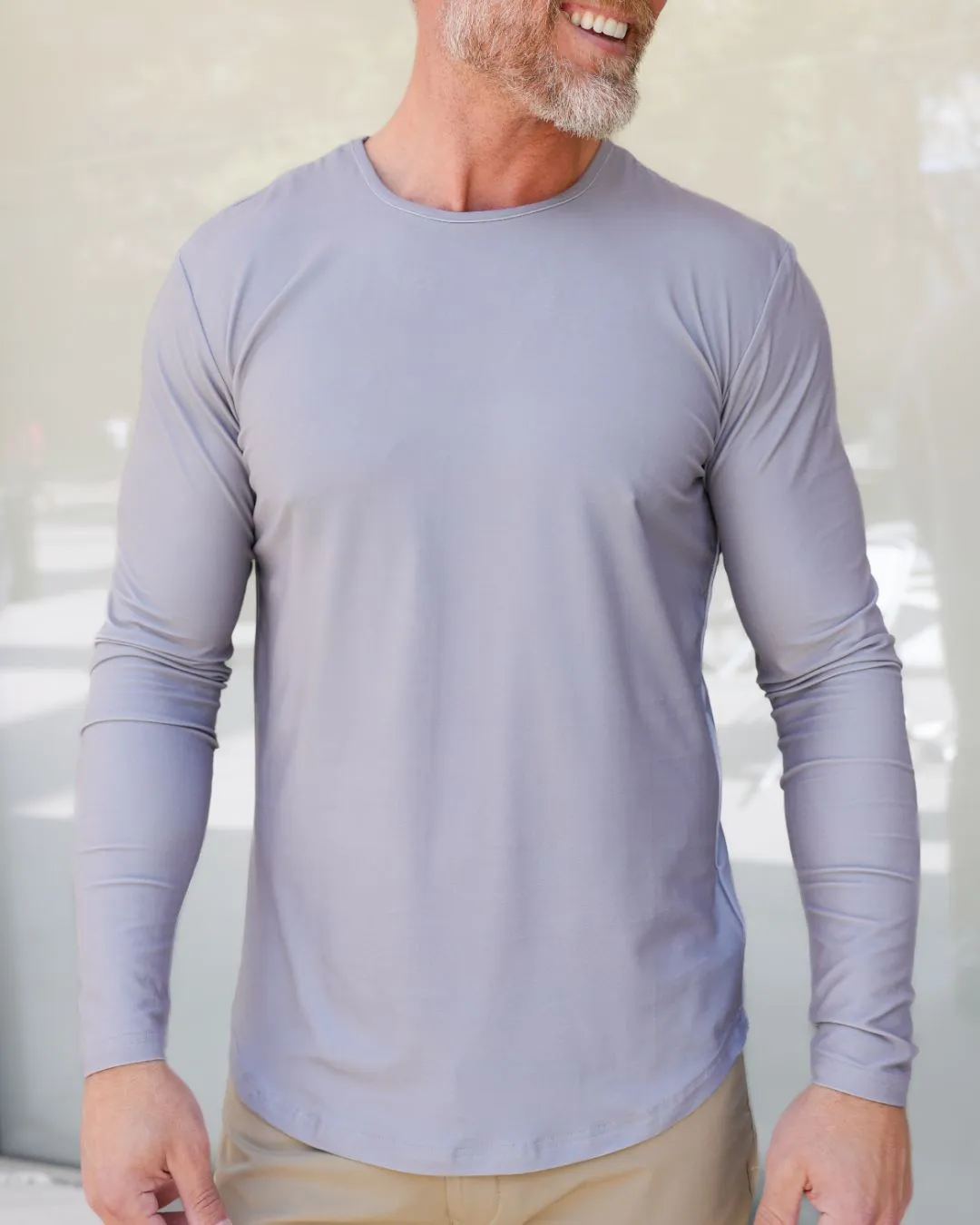 Premium Crew Curve Hem Long Sleeve - Final Sale