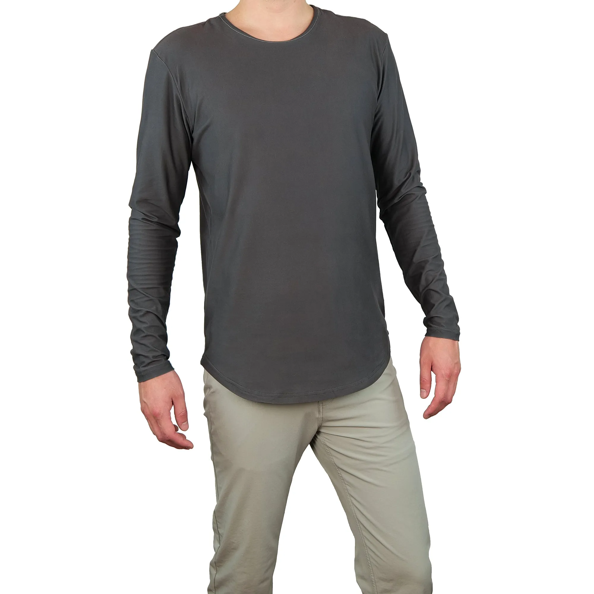 Premium Crew Curve Hem Long Sleeve - Final Sale