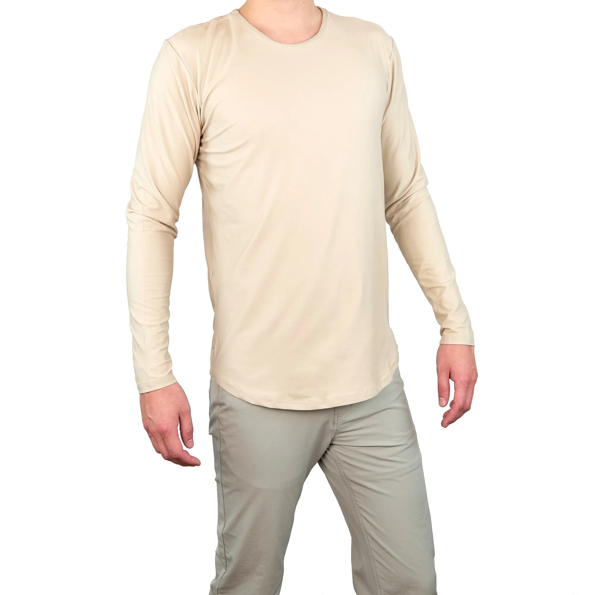 Premium Crew Curve Hem Long Sleeve - Final Sale