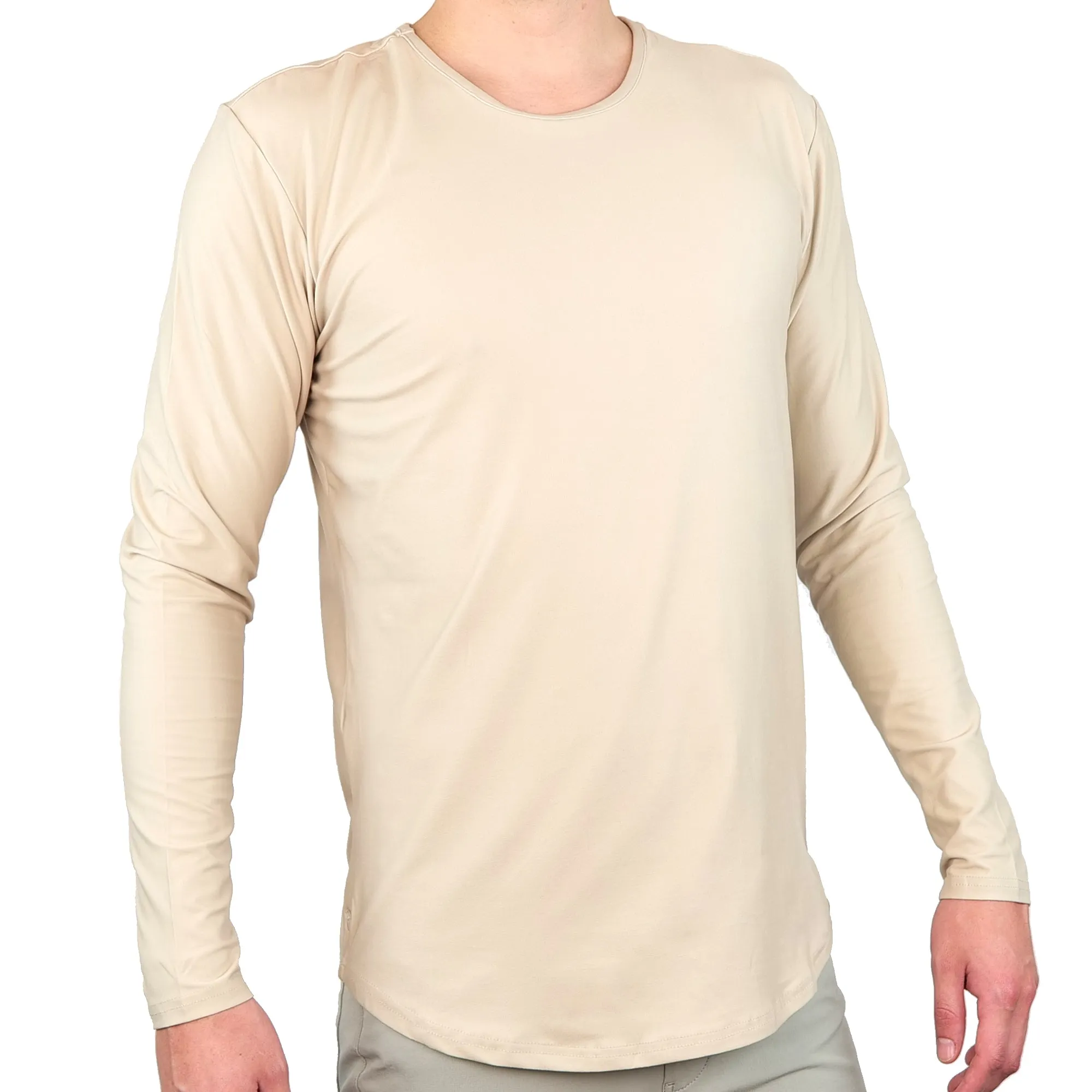 Premium Crew Curve Hem Long Sleeve - Final Sale