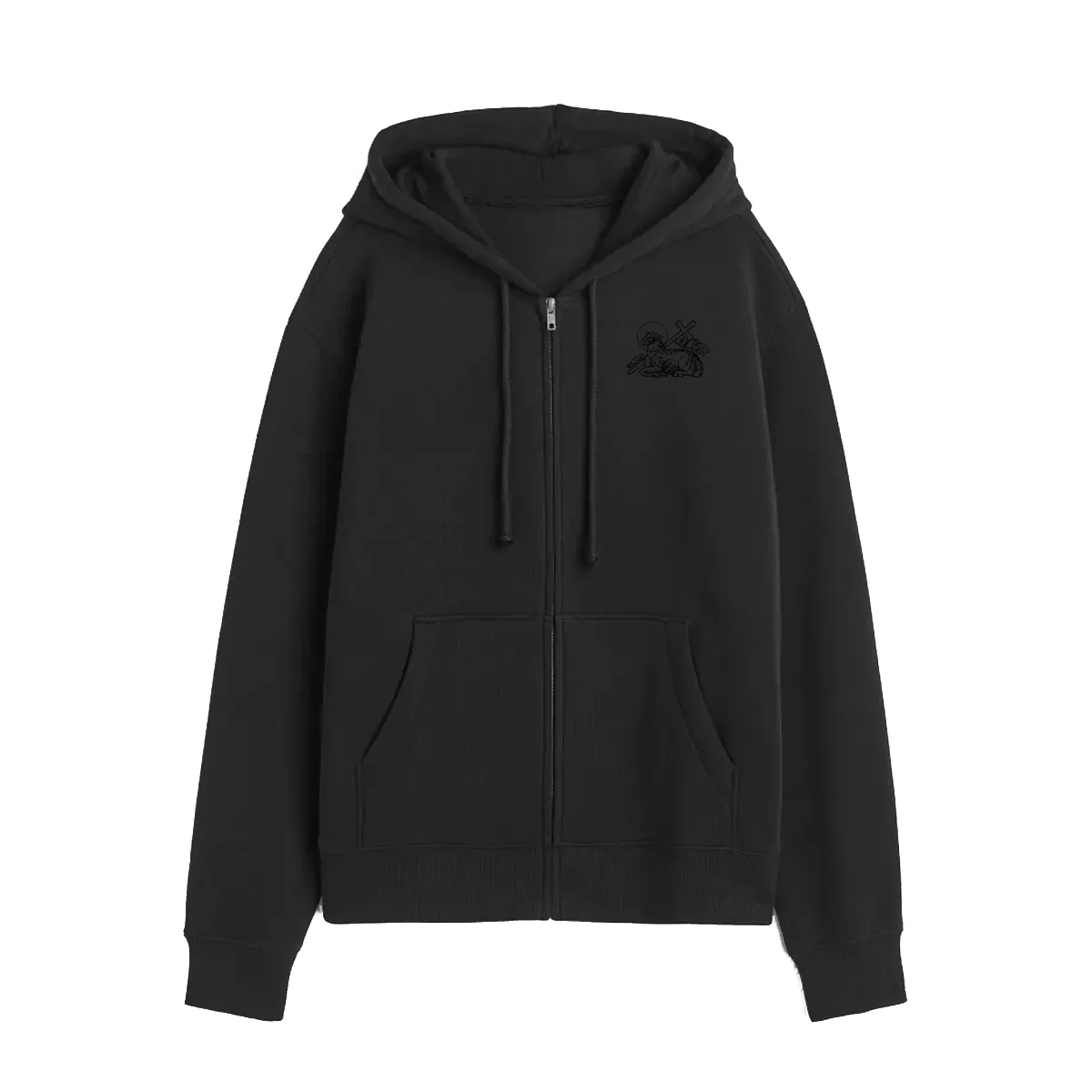 Preston North End Blackout Zip Up Hoodie