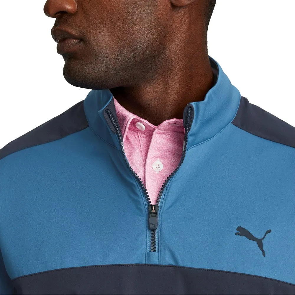 Puma Momentum Woven Golf 1/4 Zip - Lake Blue/Navy Blazer