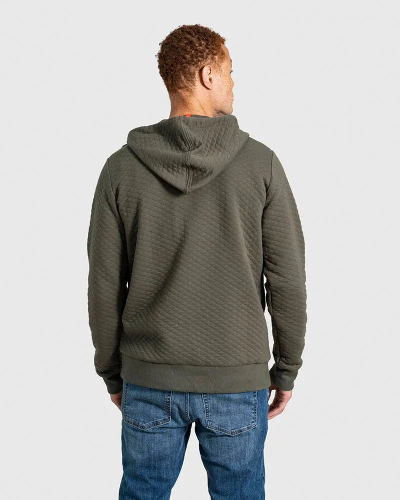 Quilted Quarter Zip Hoodie