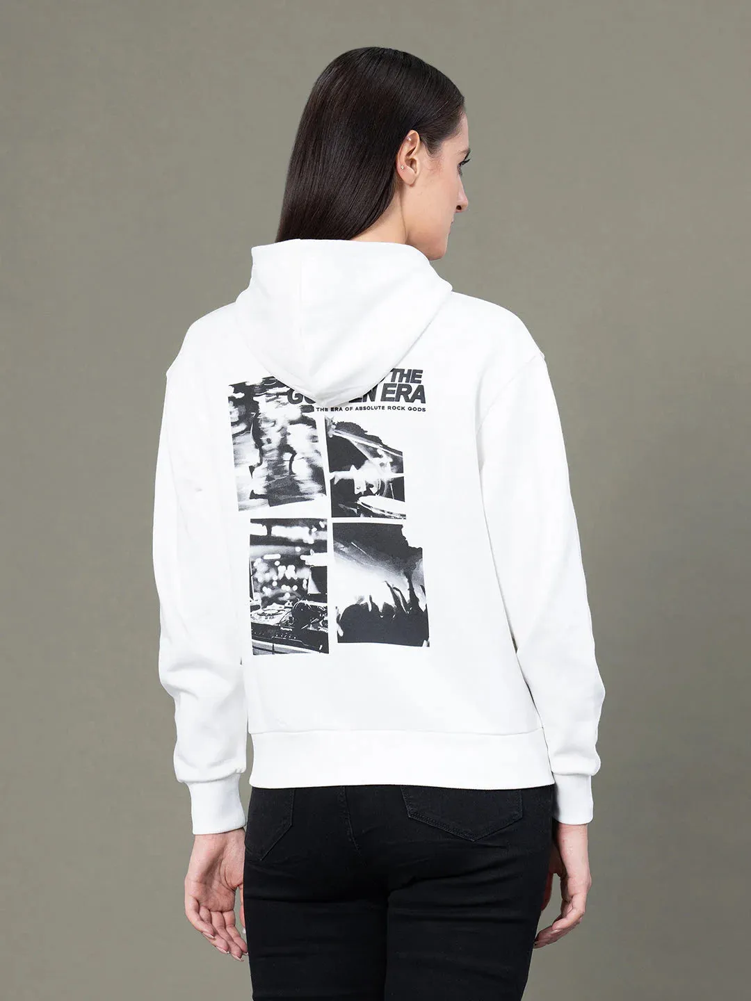 RedTape Graphic Hoodie for Women | Back To The Golden Era Print | Your Go To Hoodie