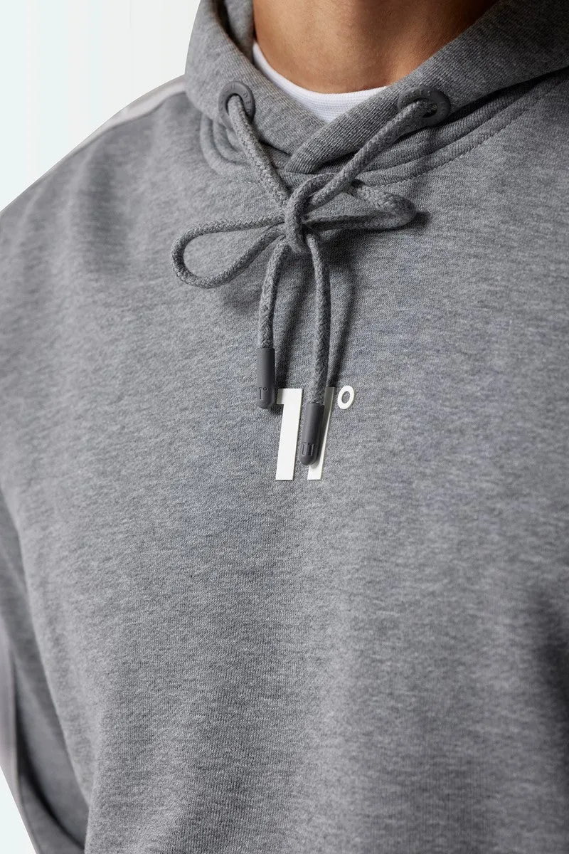 Retro Taped Hoodie - Charcoal Marl