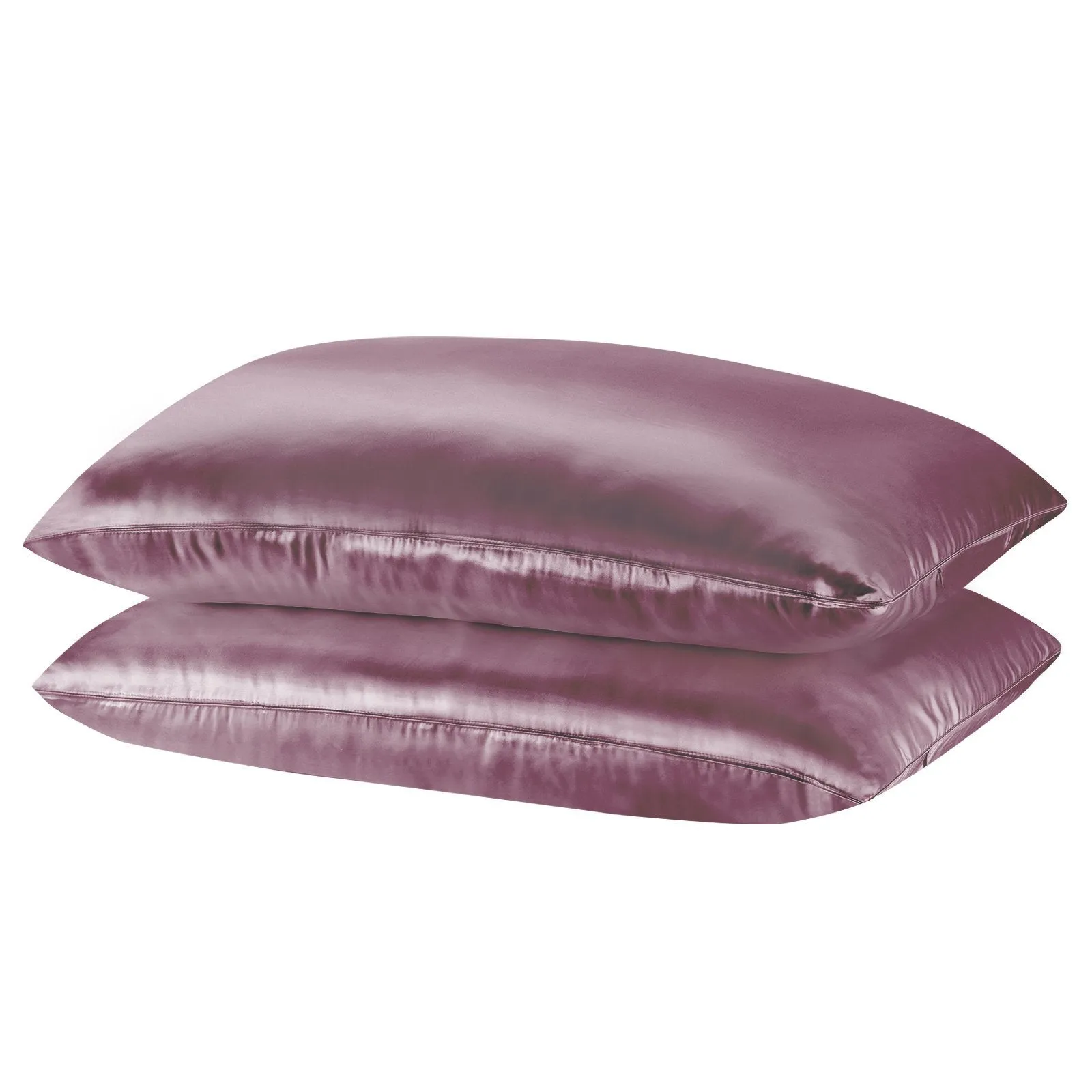 Royal Comfort Mulberry Soft Silk Hypoallergenic Pillowcase Twin Pack 51 x 76cm 51 x 76 cm Malaga Wine