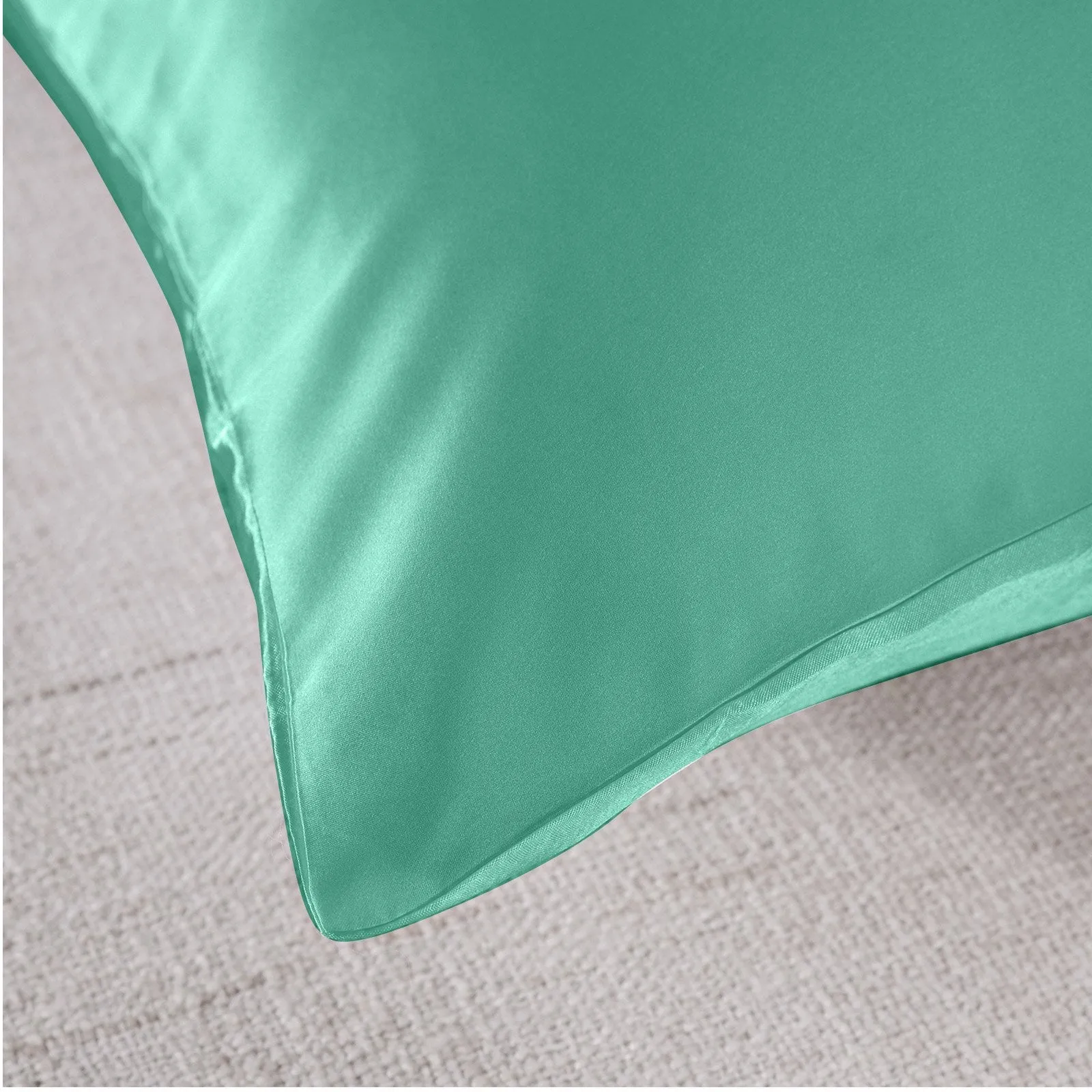 Royal Comfort Mulberry Soft Silk Hypoallergenic Pillowcase Twin Pack 51 x 76cm 51 x 76 cm Mint