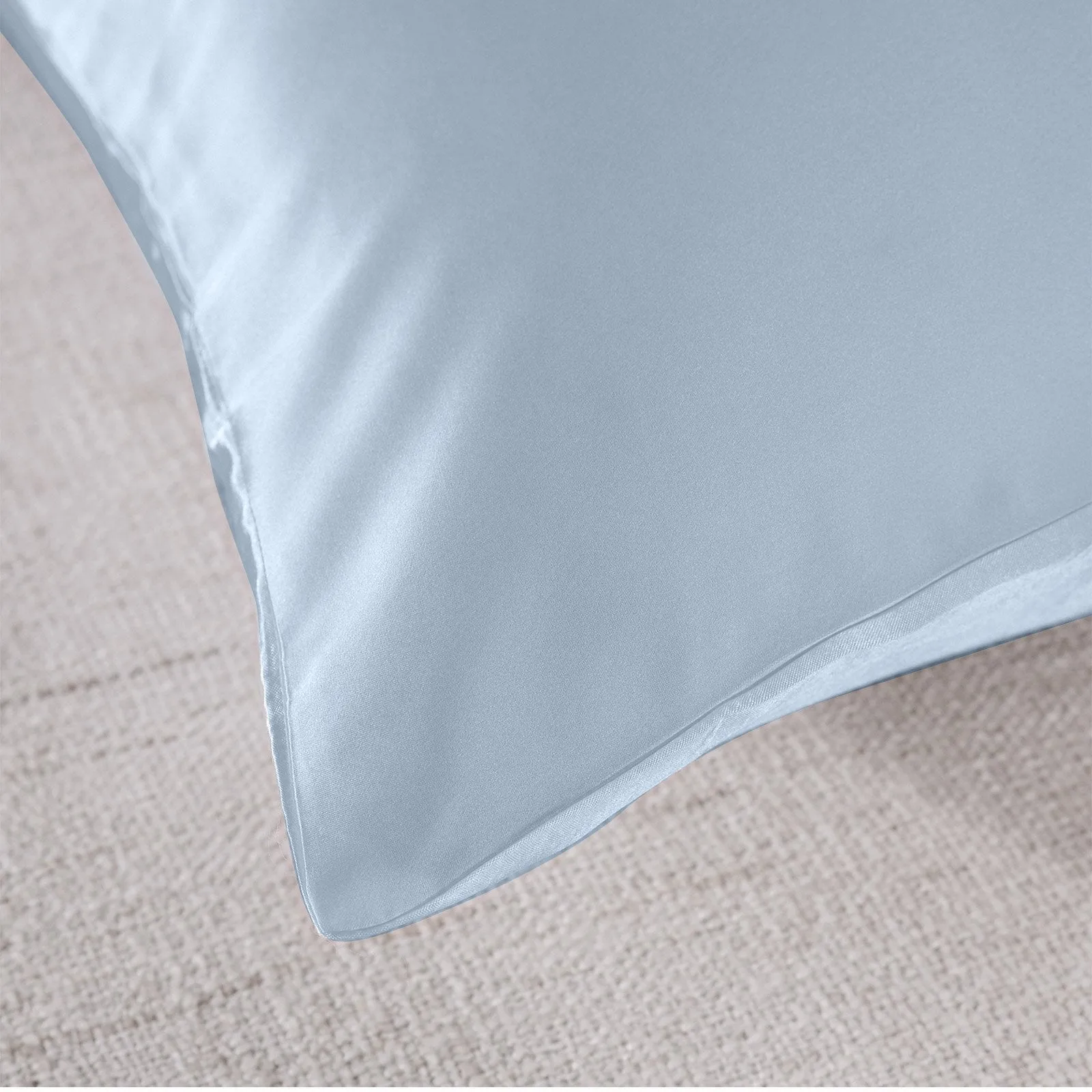 Royal Comfort Mulberry Soft Silk Hypoallergenic Pillowcase Twin Pack 51 x 76cm 51 x 76 cm Soft Blue