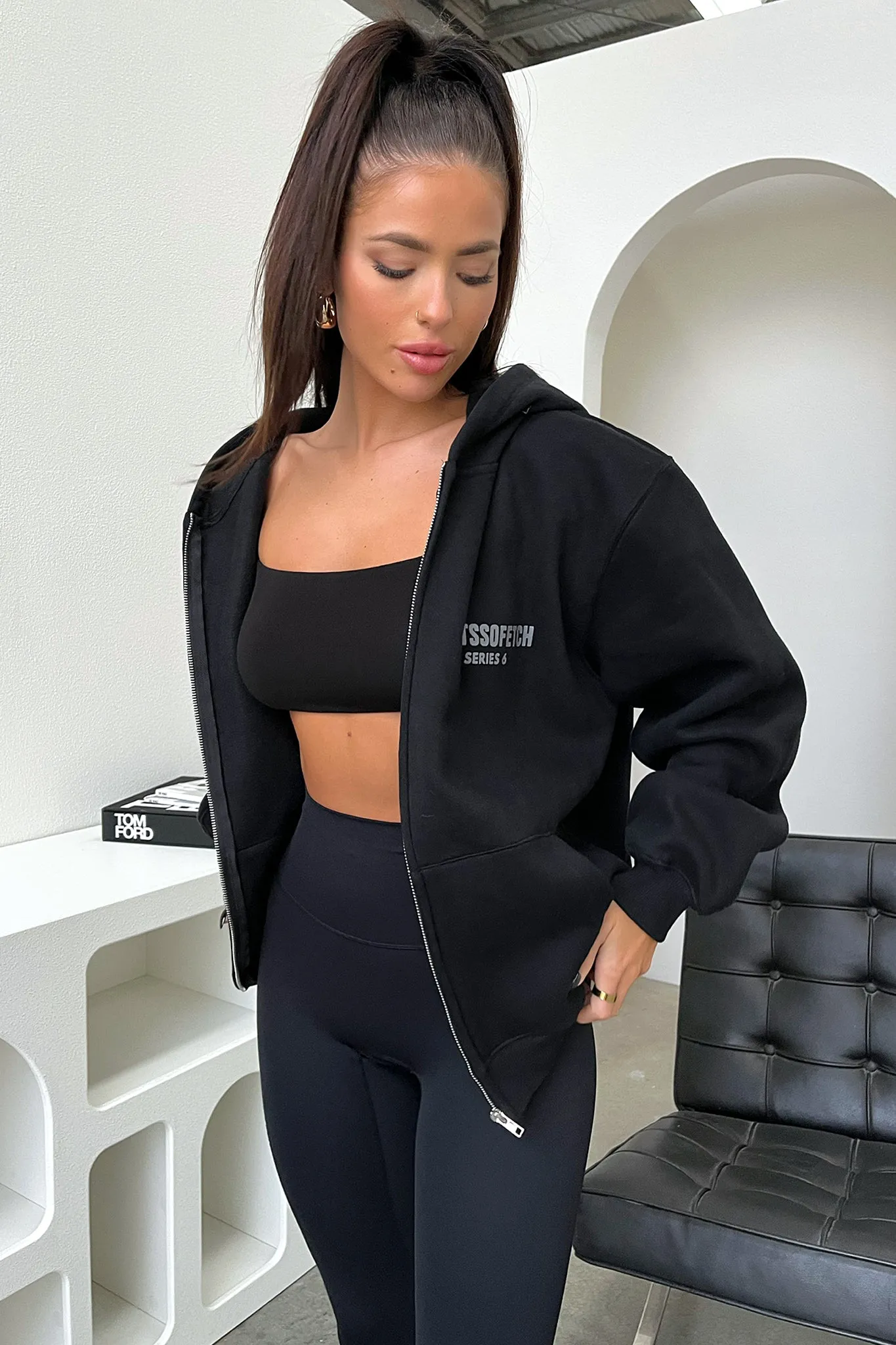 Series 6 Zip Up Hoodie - Black