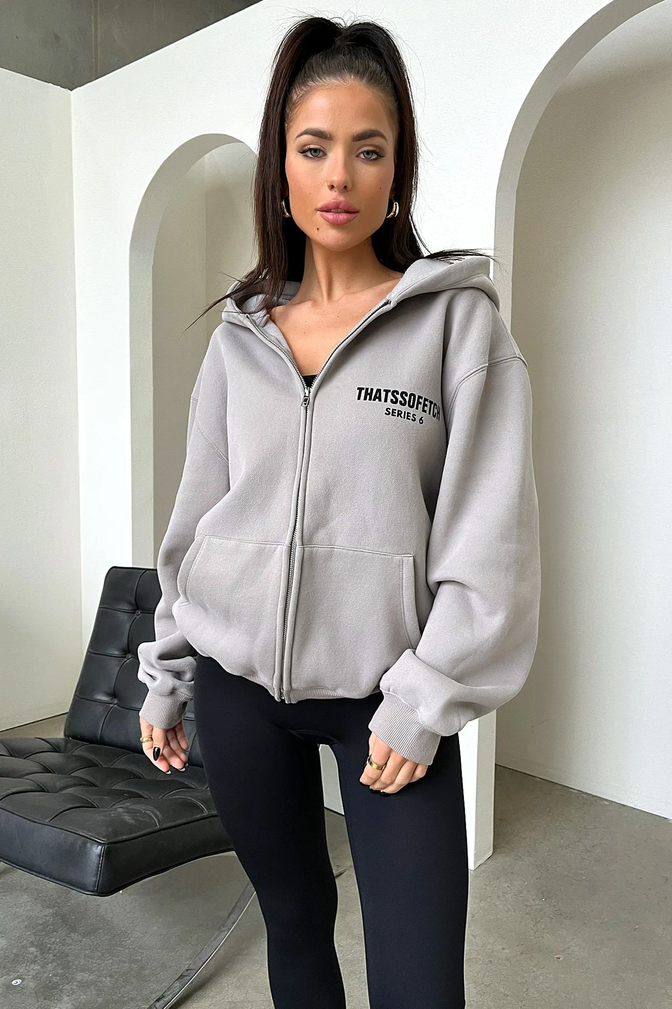 Series 6 Zip Up Hoodie - Grey