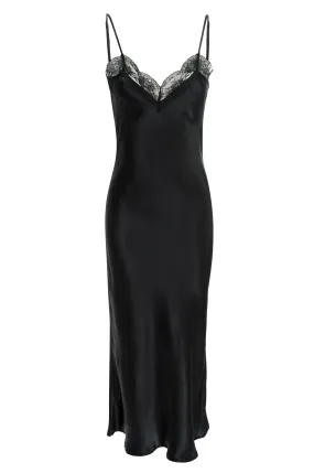 Silk Charmeuse 'Katie' Bias Slip: Black