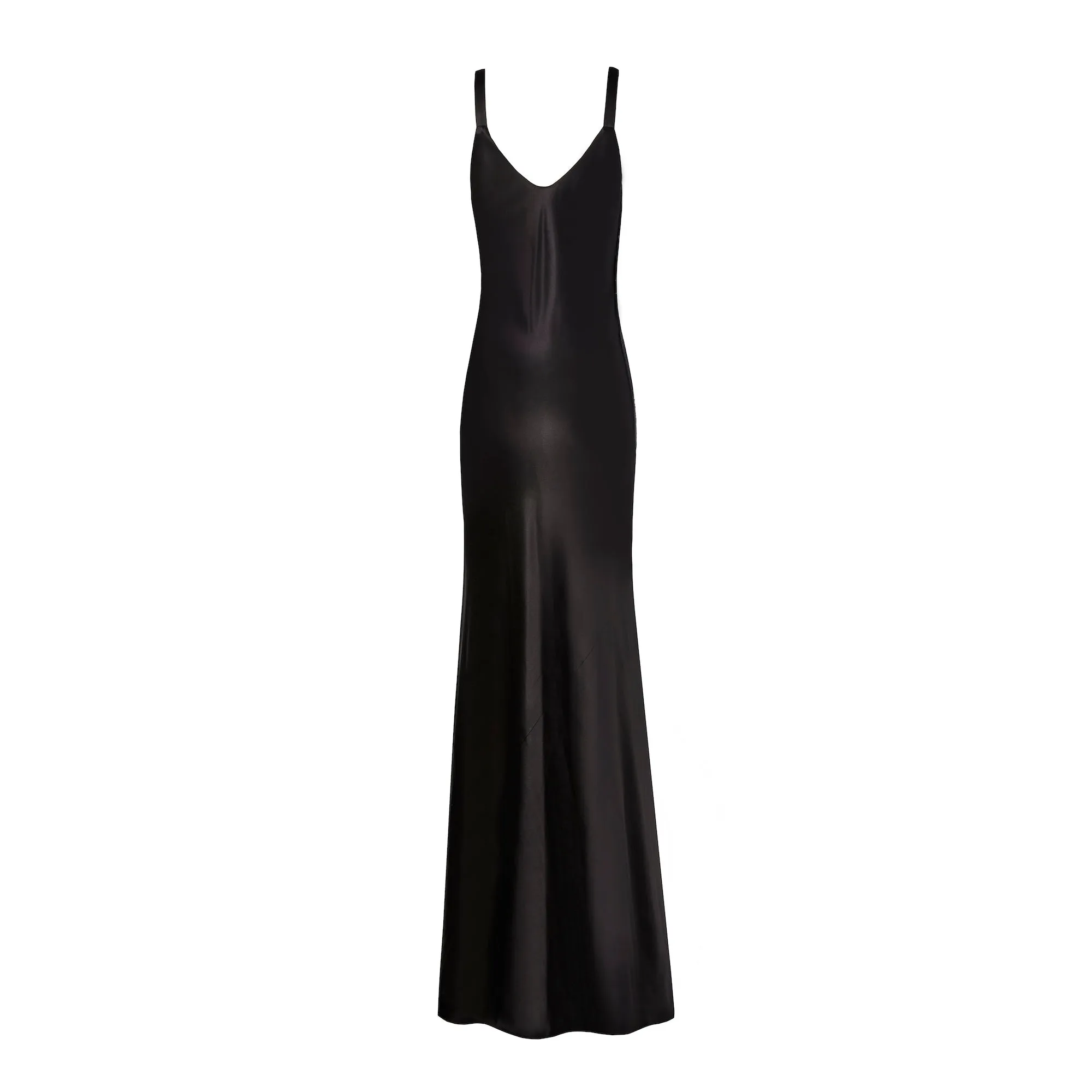 SILK SATIN SLIP DRESS WITH CROCHET DETAIL