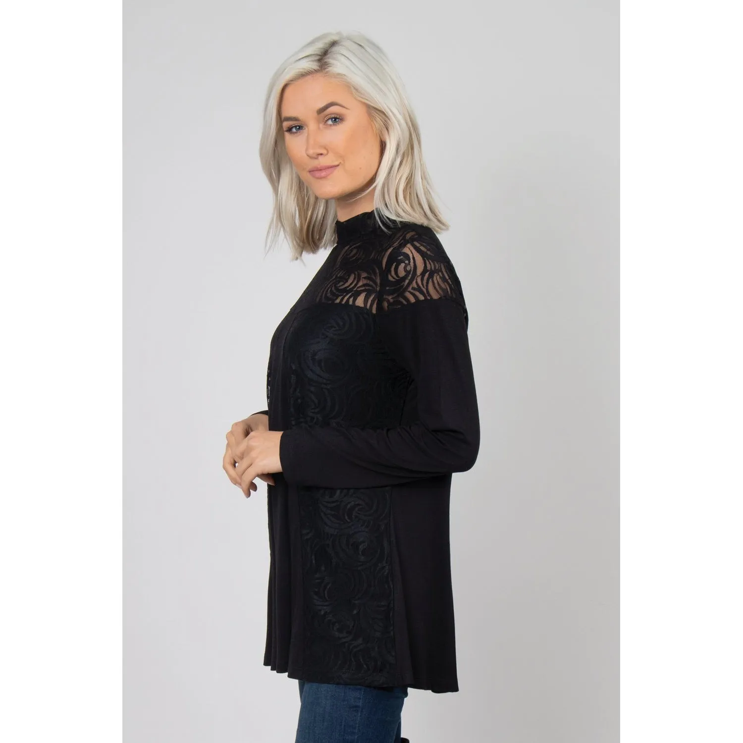 Simply Noelle Lace Overlay Top