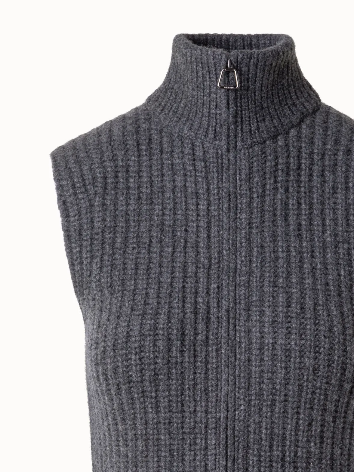 Sleeveless Cashmere Heavy Knit Gilet