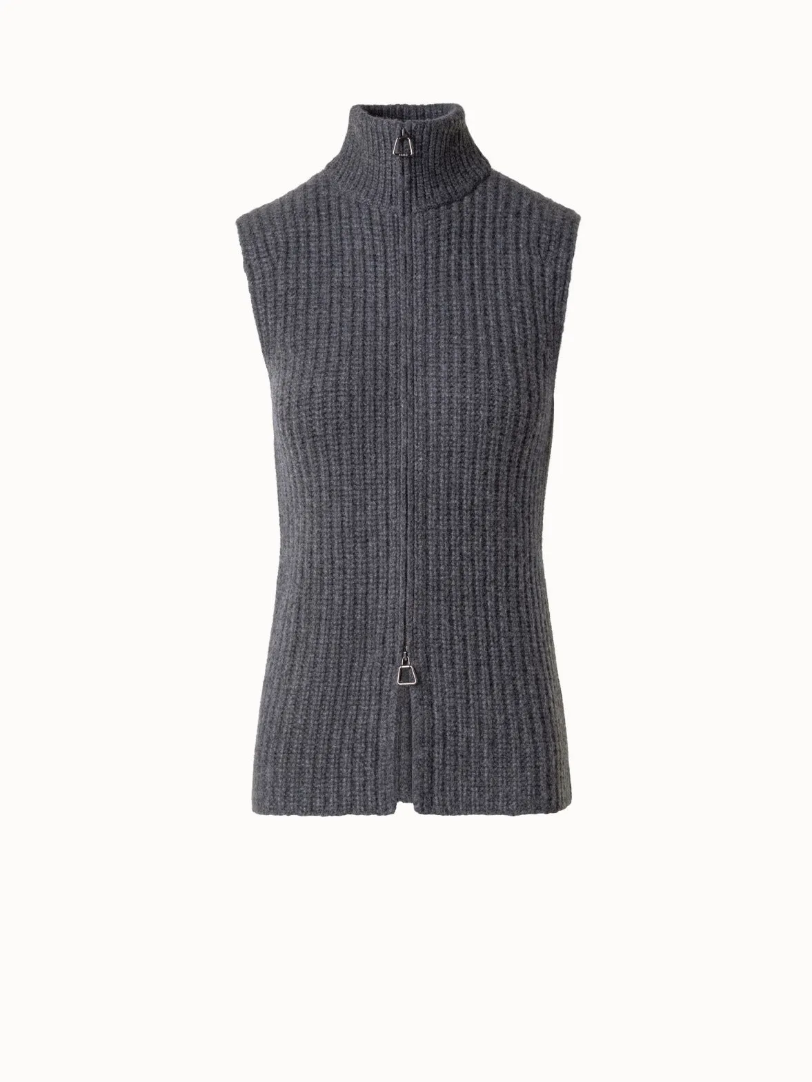 Sleeveless Cashmere Heavy Knit Gilet