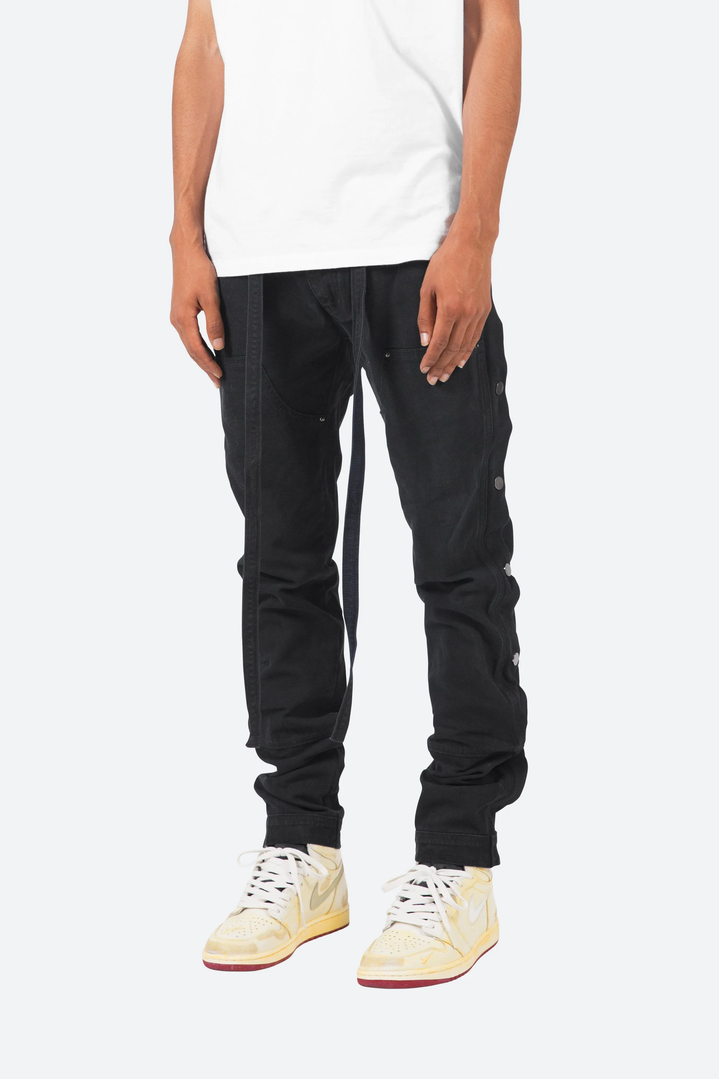 Snap Western Pants - Black