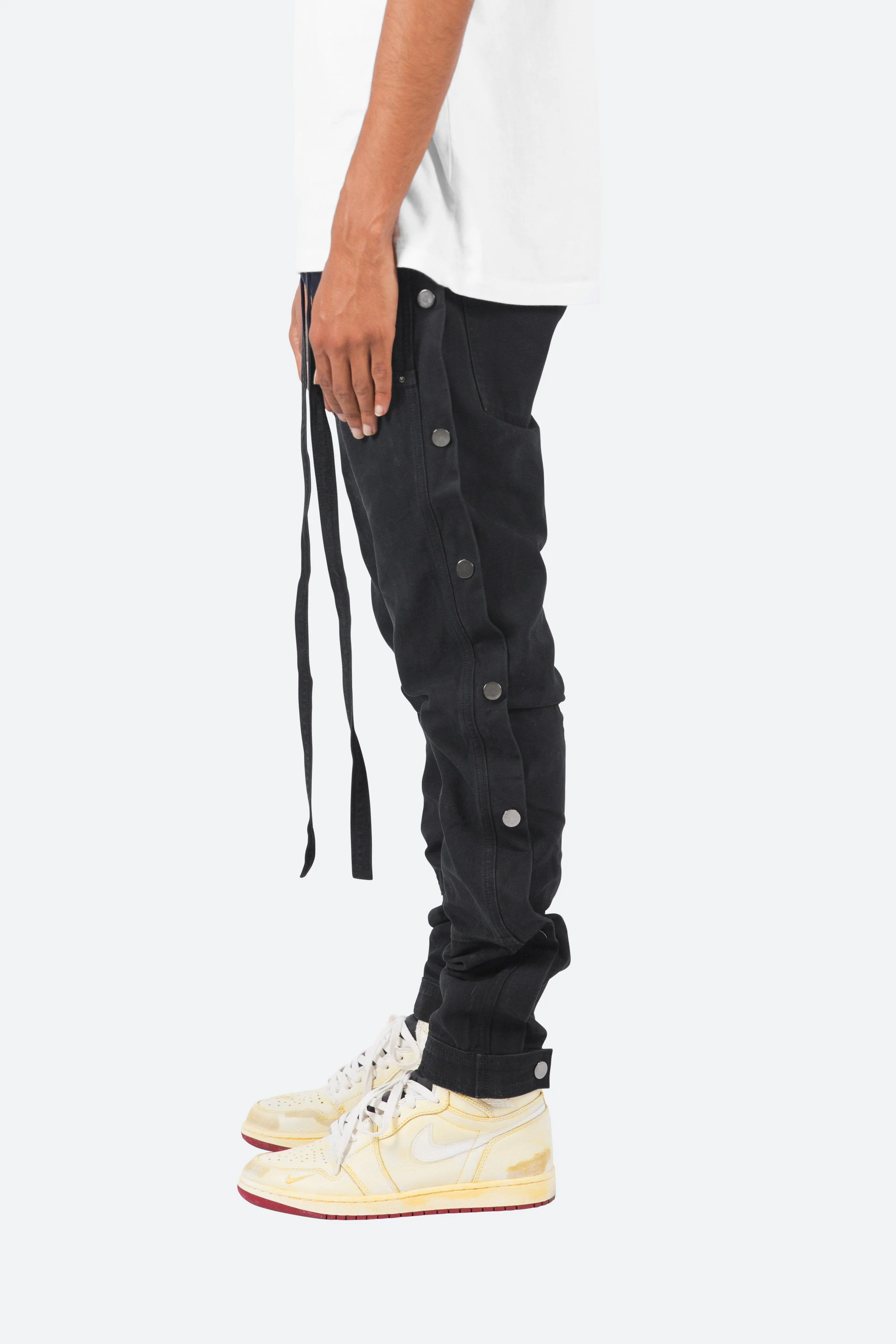 Snap Western Pants - Black