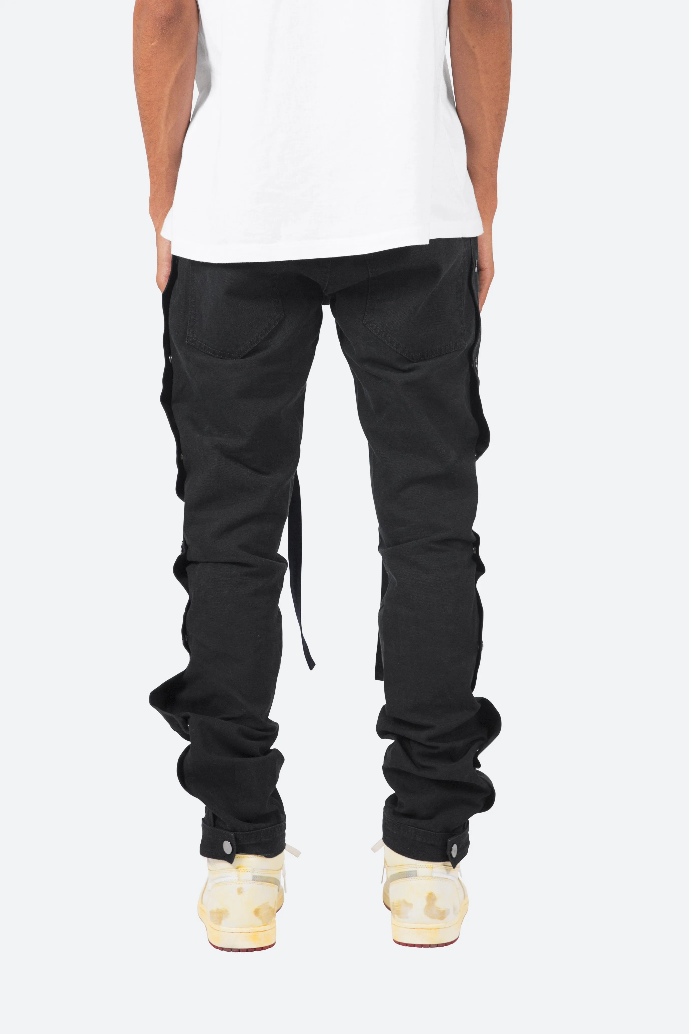 Snap Western Pants - Black