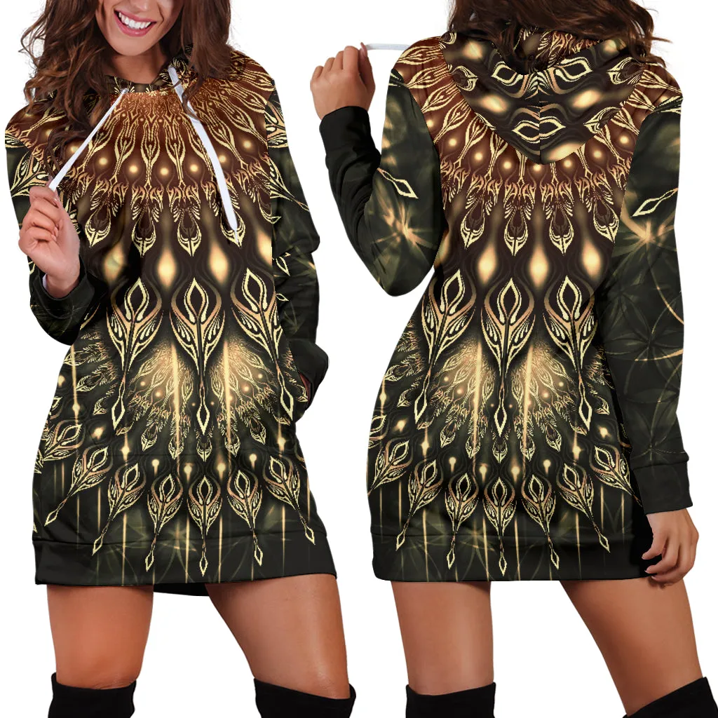 Sound Wheel Mandala | Hoodie Dress | Mandalazed