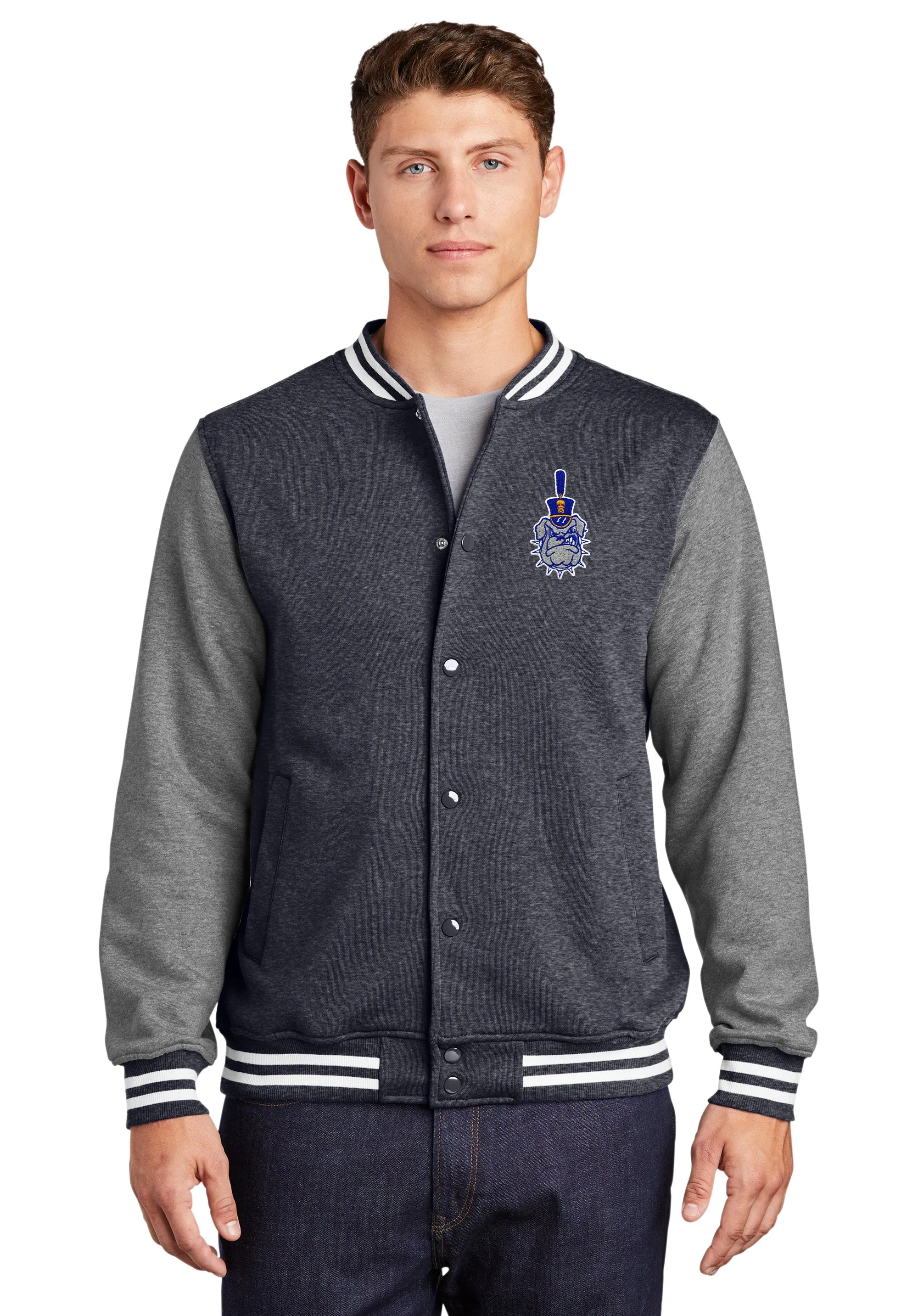 Spike Fleece Letterman Jacket