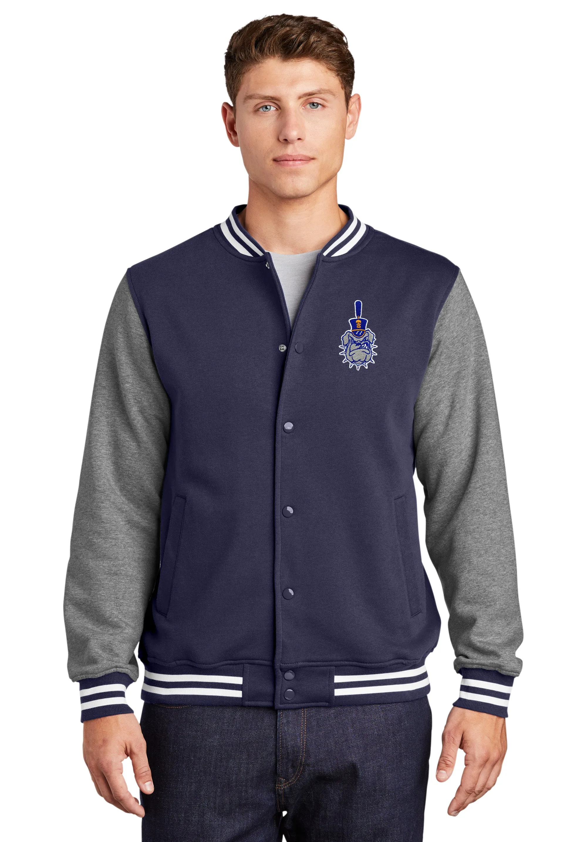 Spike Fleece Letterman Jacket