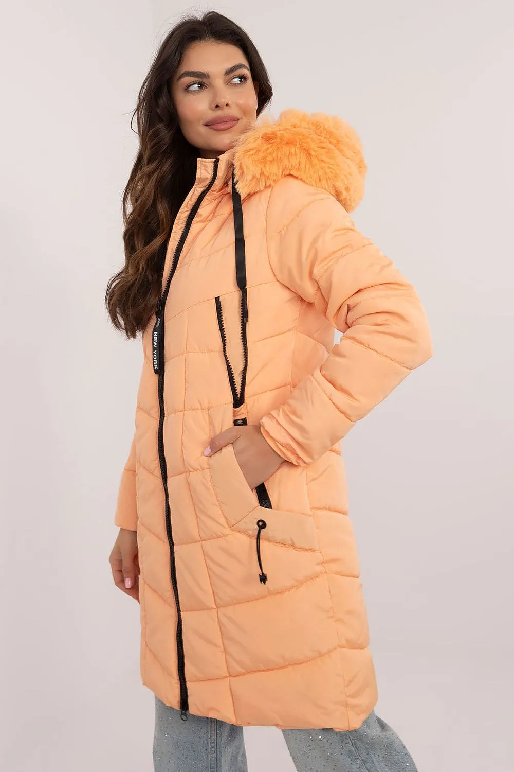 TEEK - NY Zippered Chest Expandable Side Plush Coat