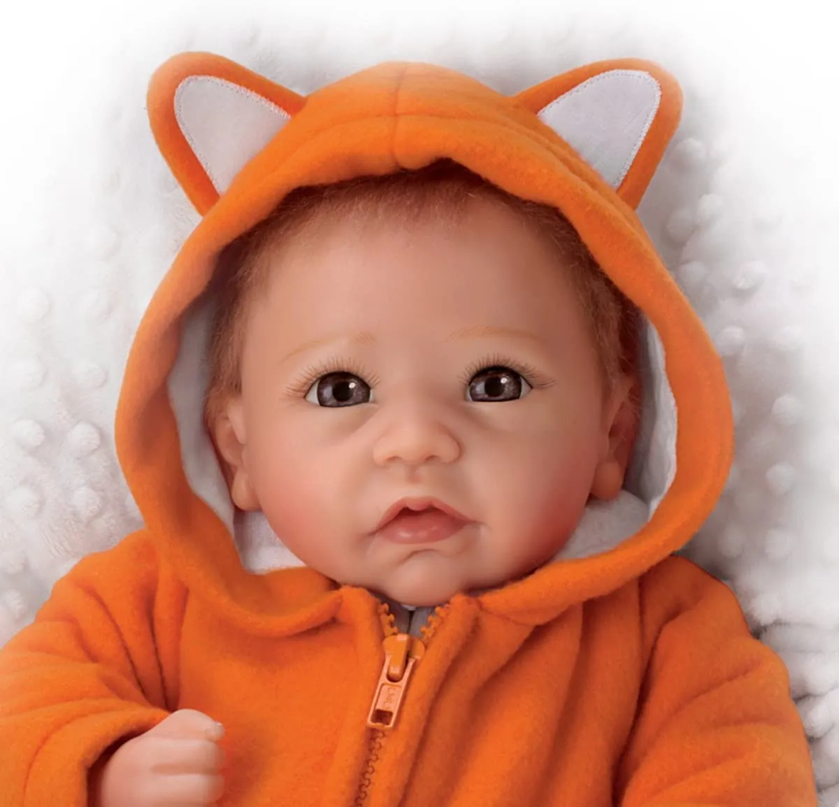 The Ashton - Drake Galleries Lil Rascal Lifelike So Truly Real® Baby Boy Doll Weighted Fully Poseable with Soft  RealTouch® Vinyl Skin Custom Fox Outfit by Master Doll Artist Linda Murray 18"-inches