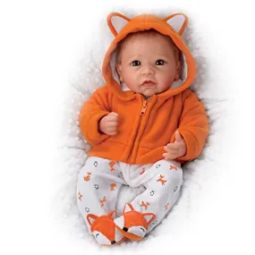 The Ashton - Drake Galleries Lil Rascal Lifelike So Truly Real® Baby Boy Doll Weighted Fully Poseable with Soft  RealTouch® Vinyl Skin Custom Fox Outfit by Master Doll Artist Linda Murray 18"-inches