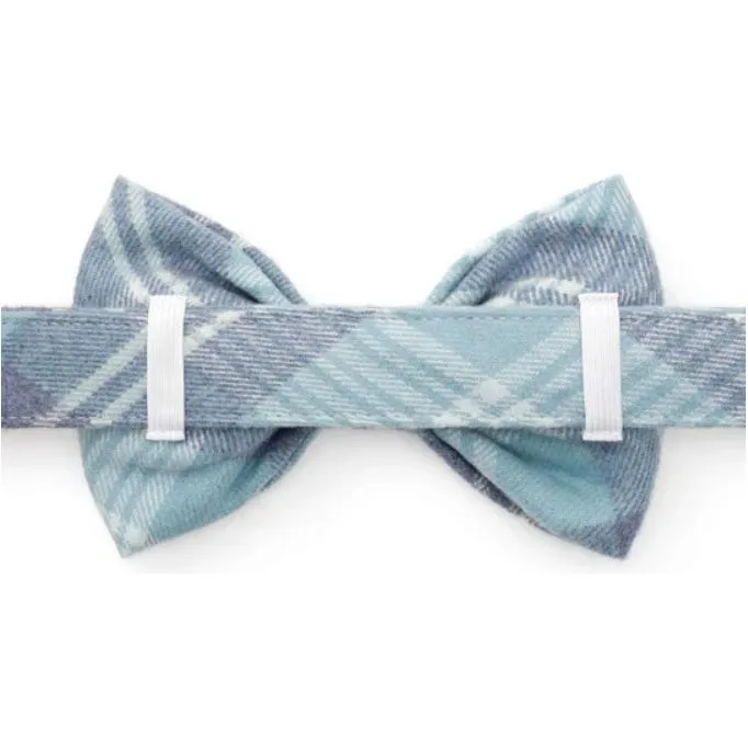 The Foggy Dog - Blue Frost Plaid Flannel Bow Tie