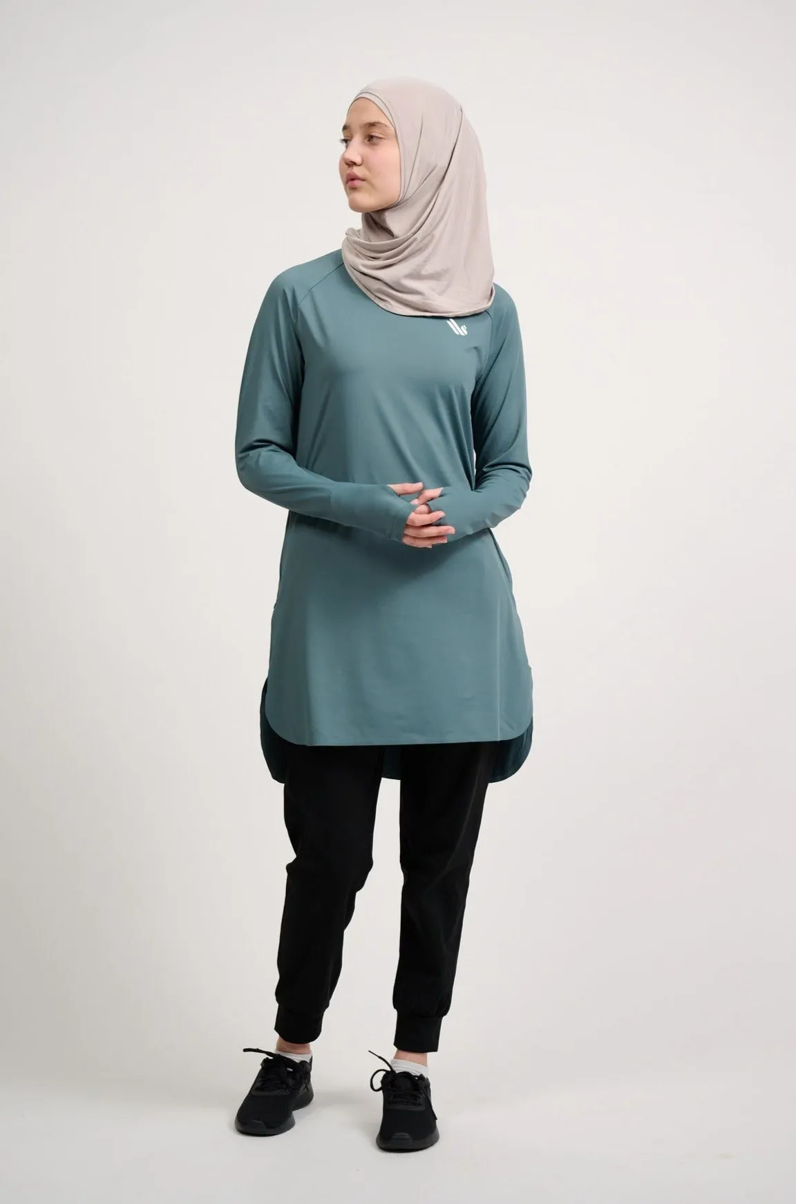 The Staple Modest Sports Dress- Muted Teal