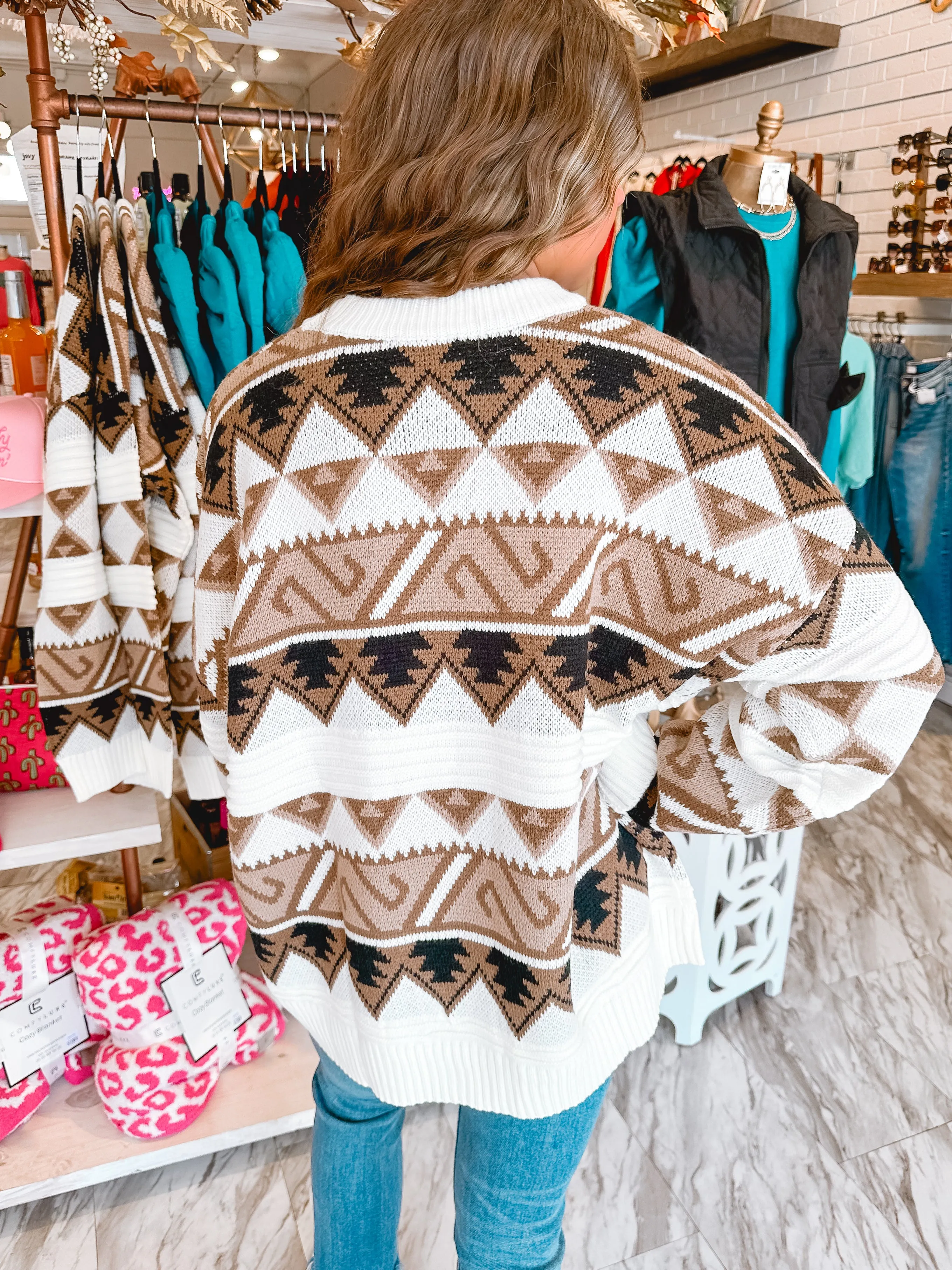 Toledo Mocha Aztec Sweater