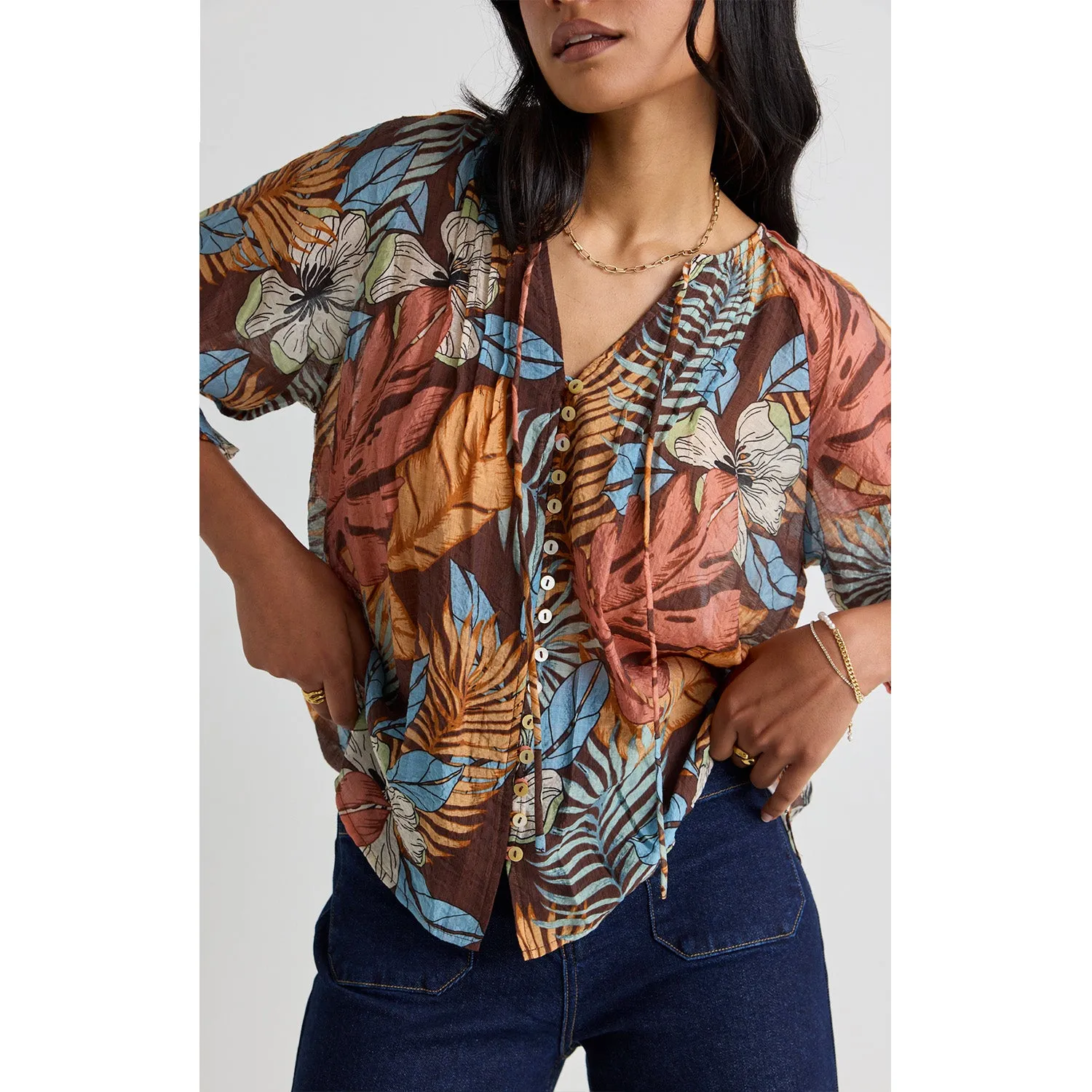 Top Antic - Tropical Chocolate Print