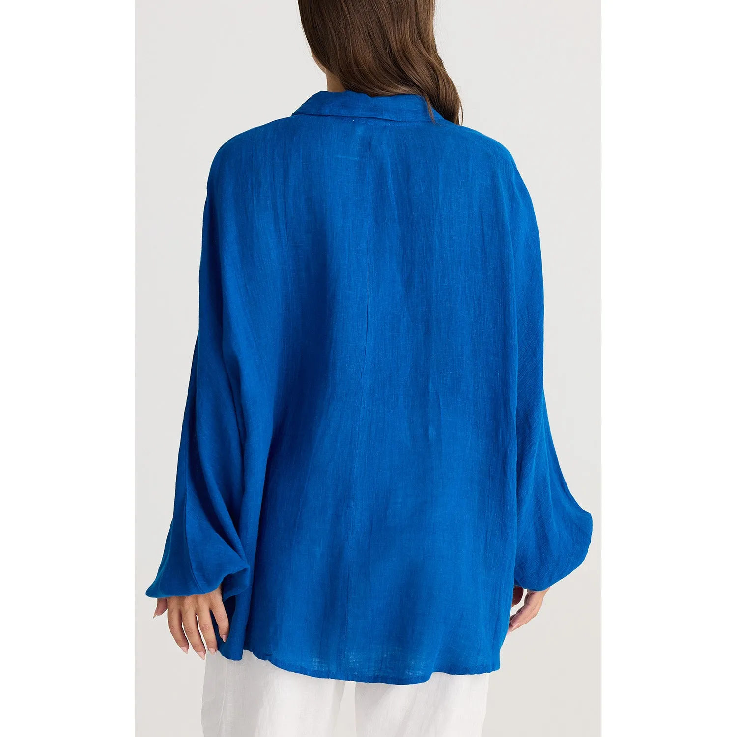 Top Cliffside Shirt - Sapphire Gauze