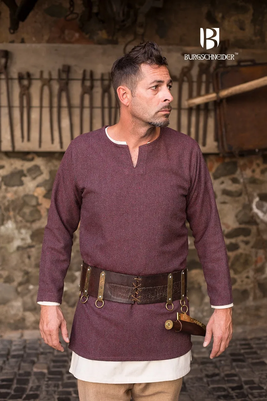 Tunic Tyr Herringbone Burgundy/Grey