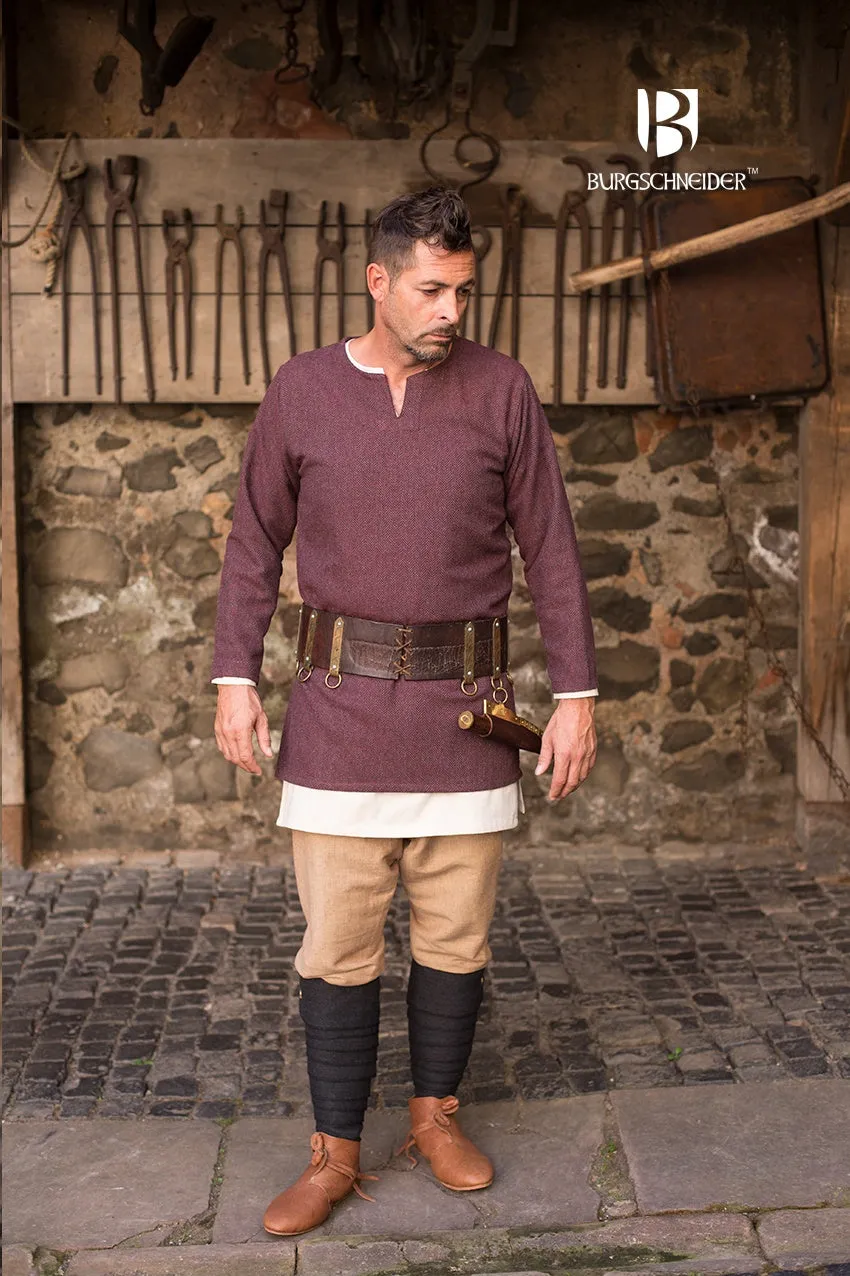 Tunic Tyr Herringbone Burgundy/Grey