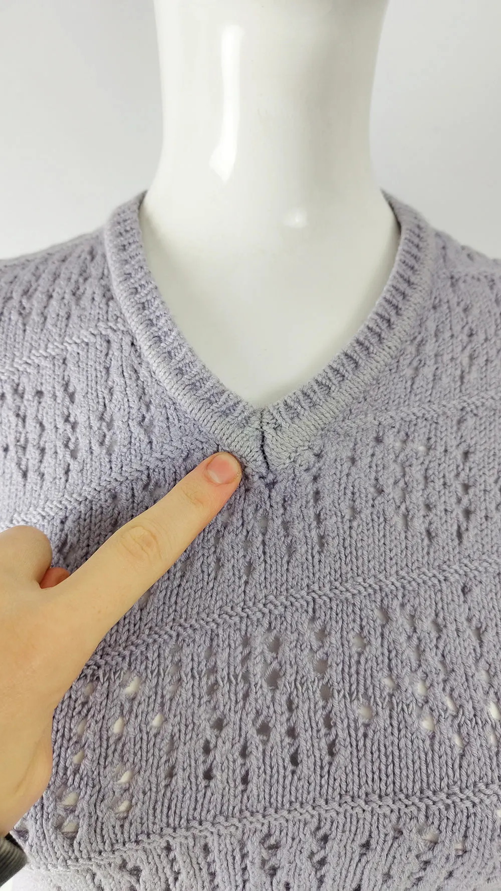 Versus Versace Vintage Lavender Twisted Knit Sweater, 1990s