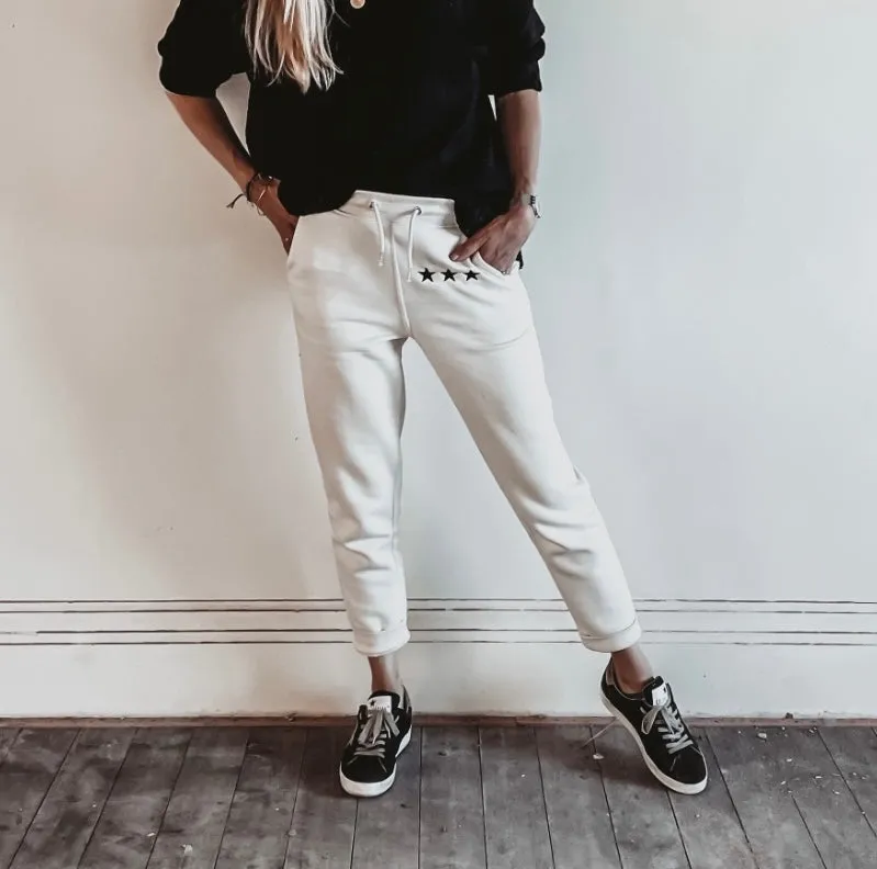 Vintage white IBIZA joggers *relaxed fit*