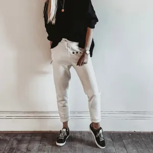 Vintage white IBIZA joggers *relaxed fit*